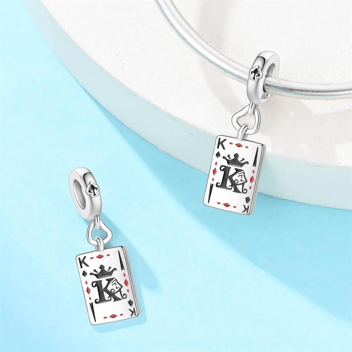 QIKAOLA Ciondolo Bead Charm in Argento Sterling S925 per Bracciali e Collane Europee da Donna - immagine 3