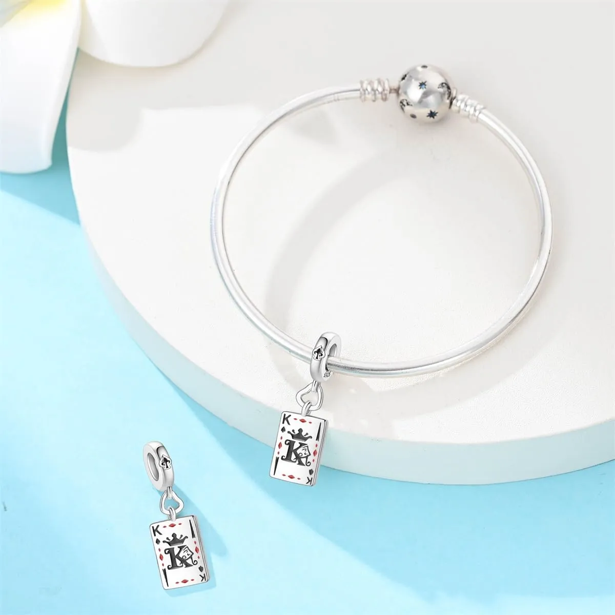 QIKAOLA Ciondolo Bead Charm in Argento Sterling S925 per Bracciali e Collane Europee da Donna - immagine 4