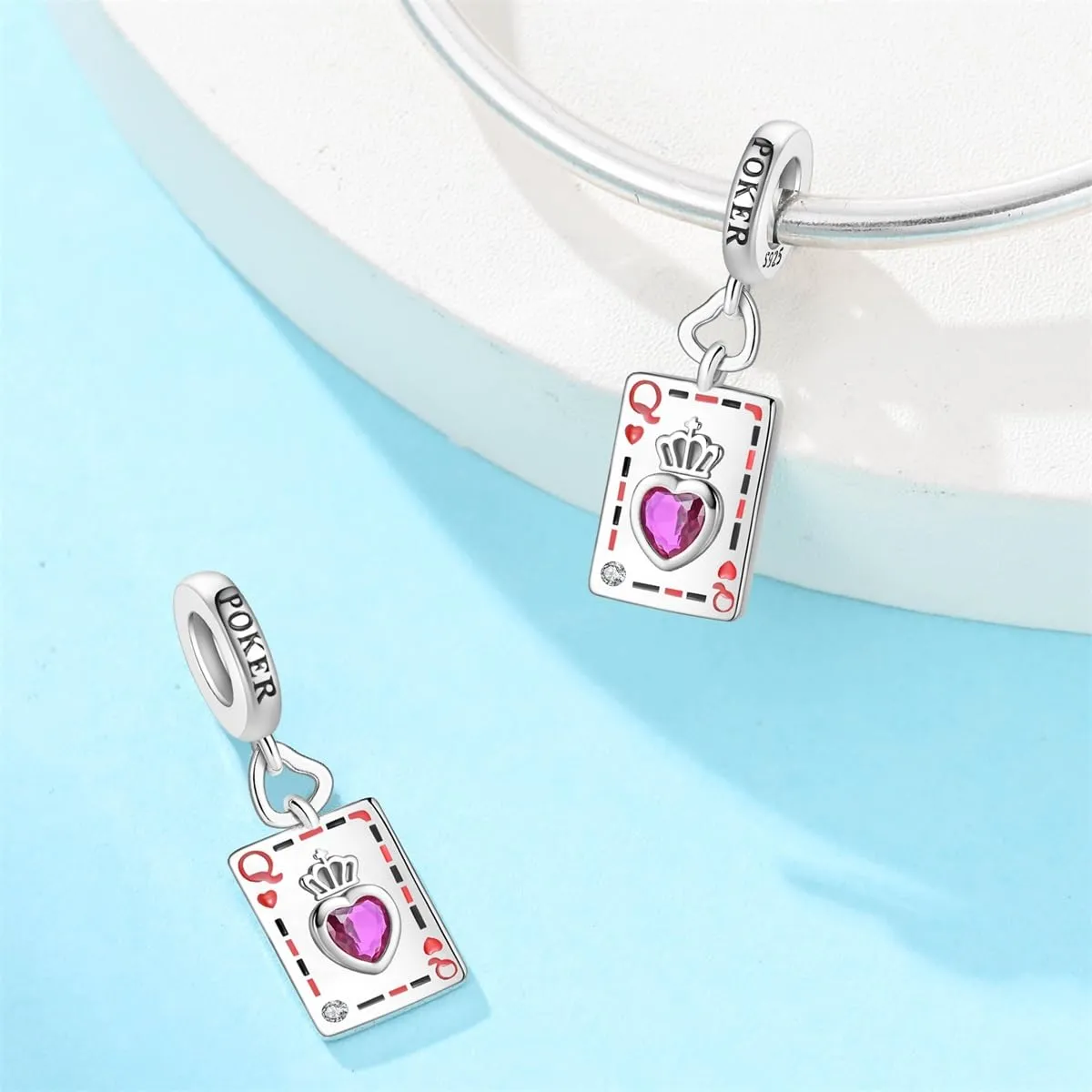 QIKAOLA Ciondolo Bead Charm in Argento Sterling S925 per Bracciali e Collane Europee da Donna - immagine 3