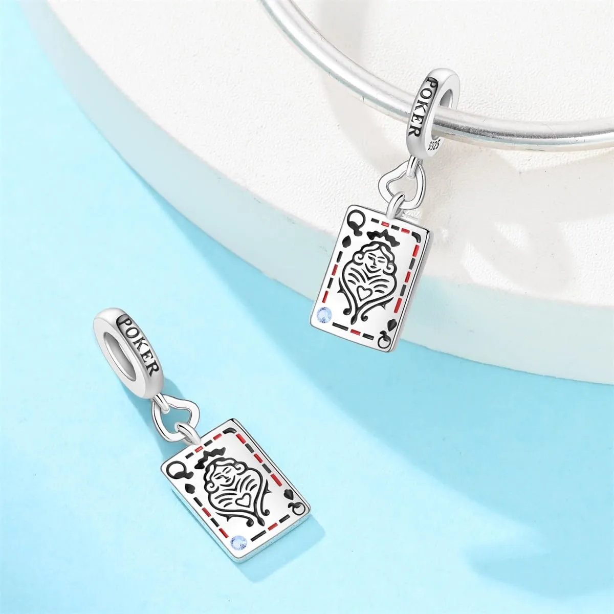 QIKAOLA Ciondolo Bead Charm in Argento Sterling S925 per Bracciali e Collane Europee da Donna - immagine 3