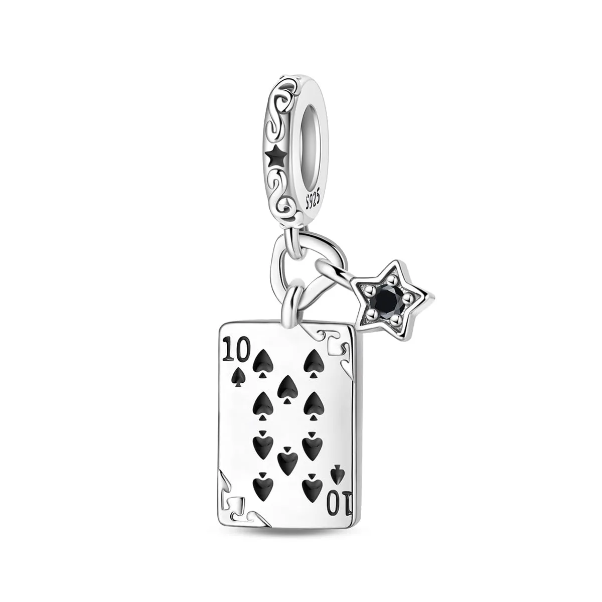 QIKAOLA Ciondolo Bead Charm in argento sterling S925 per bracciali e collane europee da donna - immagine 1