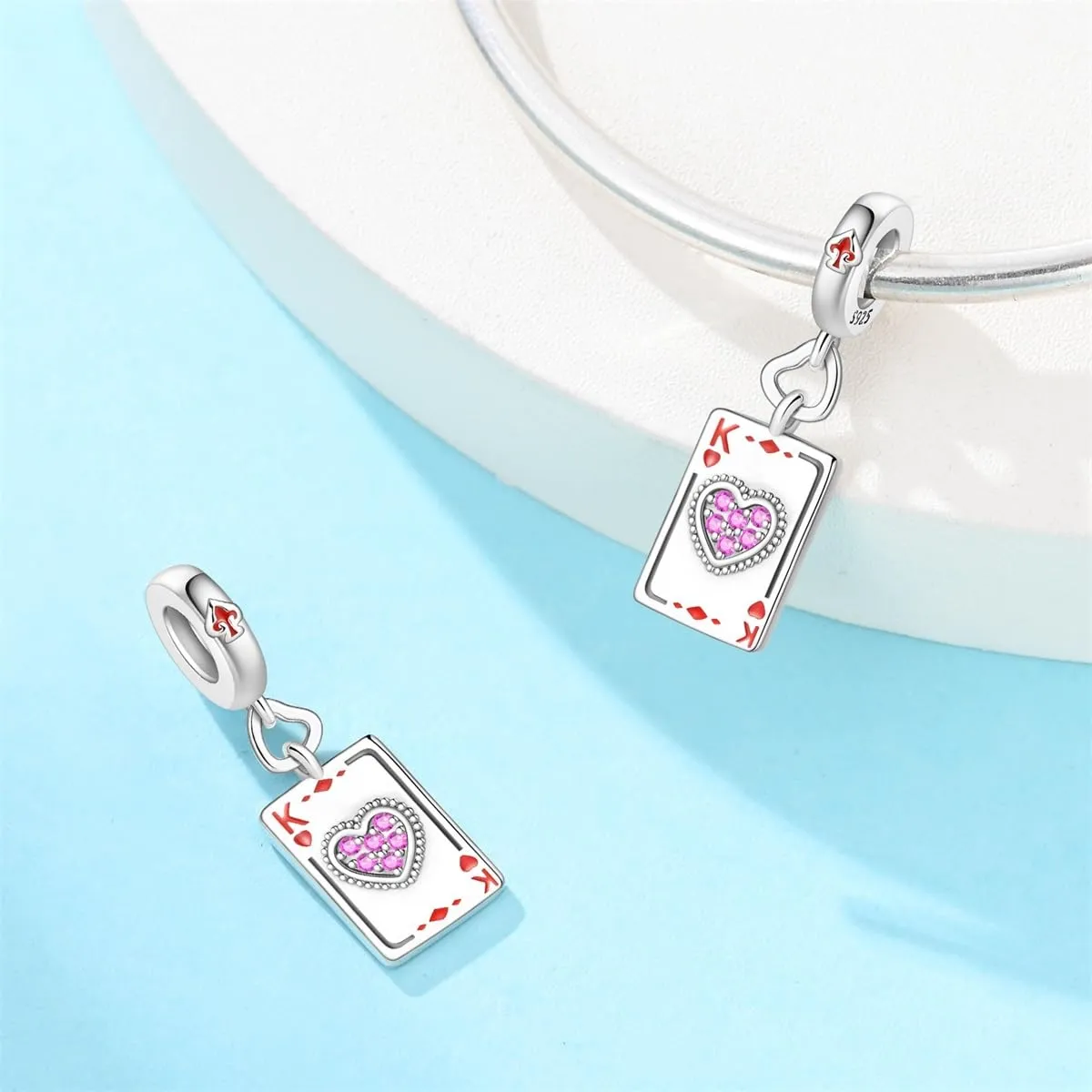 QIKAOLA Ciondolo Bead Charm in Argento Sterling S925 per Bracciali e Collane Europee da Donna - immagine 3