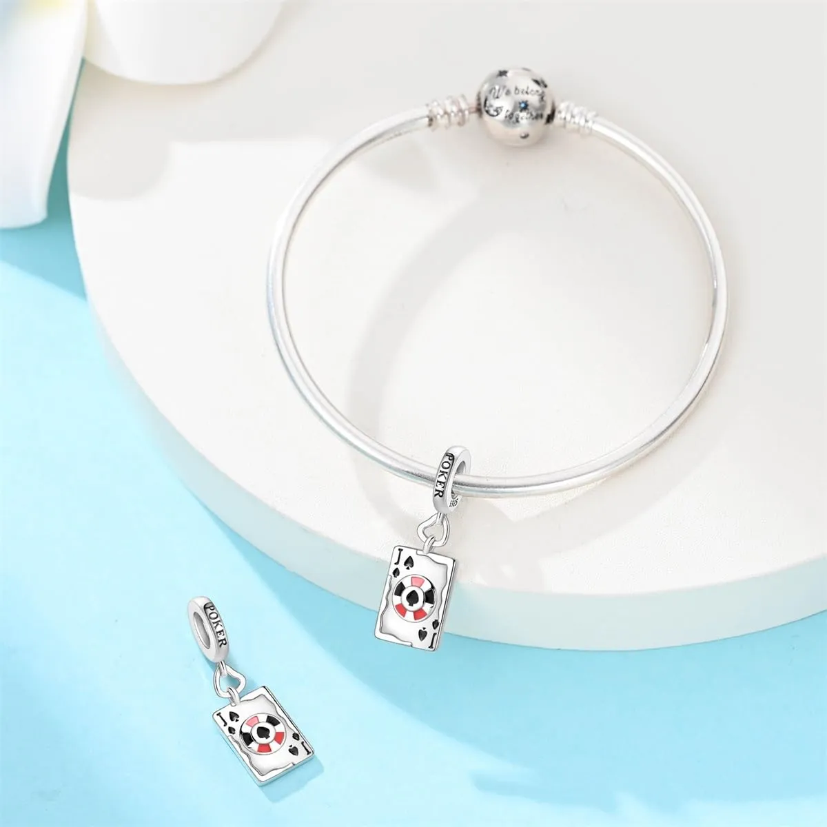 QIKAOLA Ciondolo Bead Charm in Argento Sterling S925 per Bracciali e Collane Europee da Donna - immagine 4