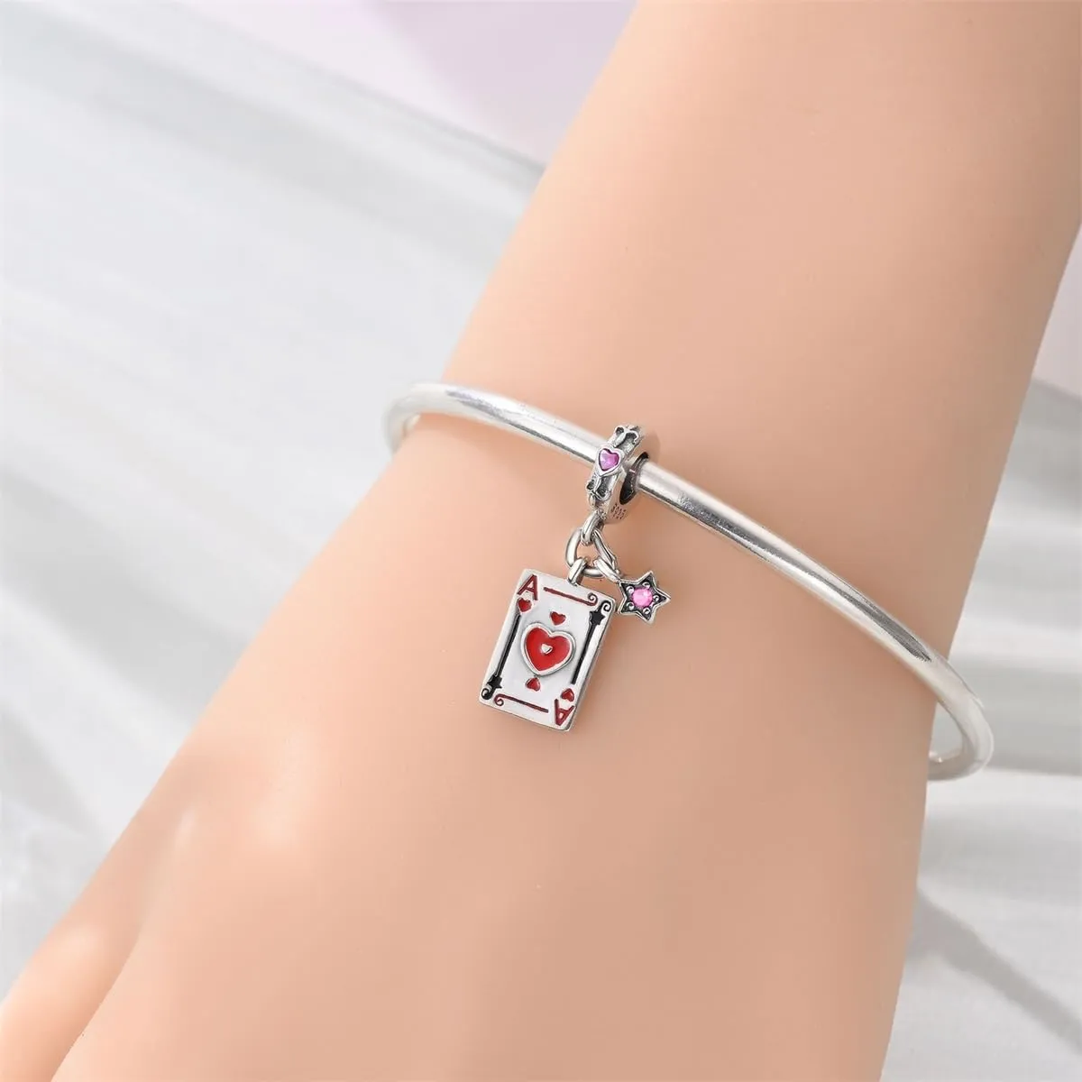 QIKAOLA Ciondolo Bead Charm in argento sterling S925 per bracciali e collane europee da donna - immagine 2