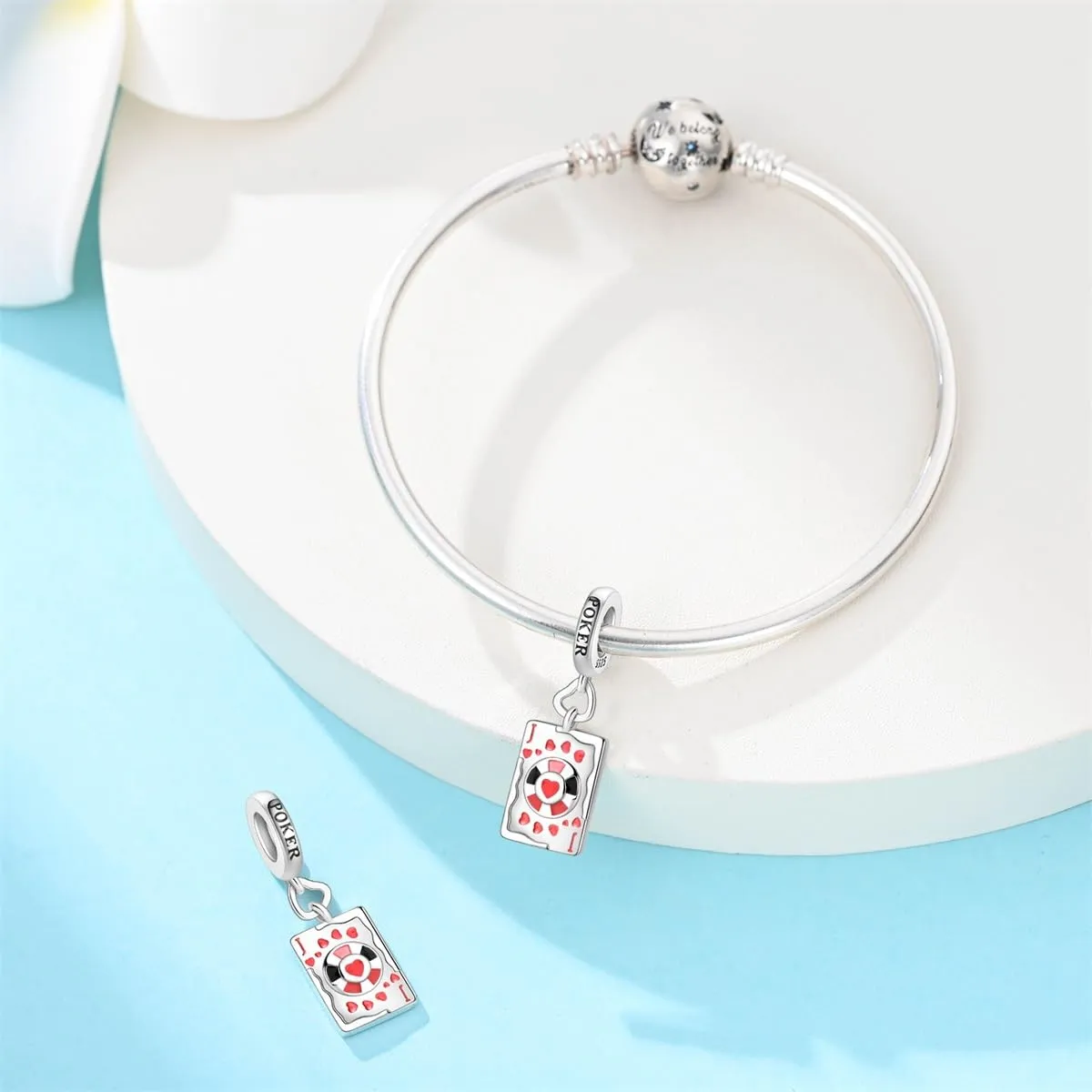 QIKAOLA Ciondolo Bead Charm in Argento Sterling S925 per Bracciali e Collane Europee da Donna - immagine 4