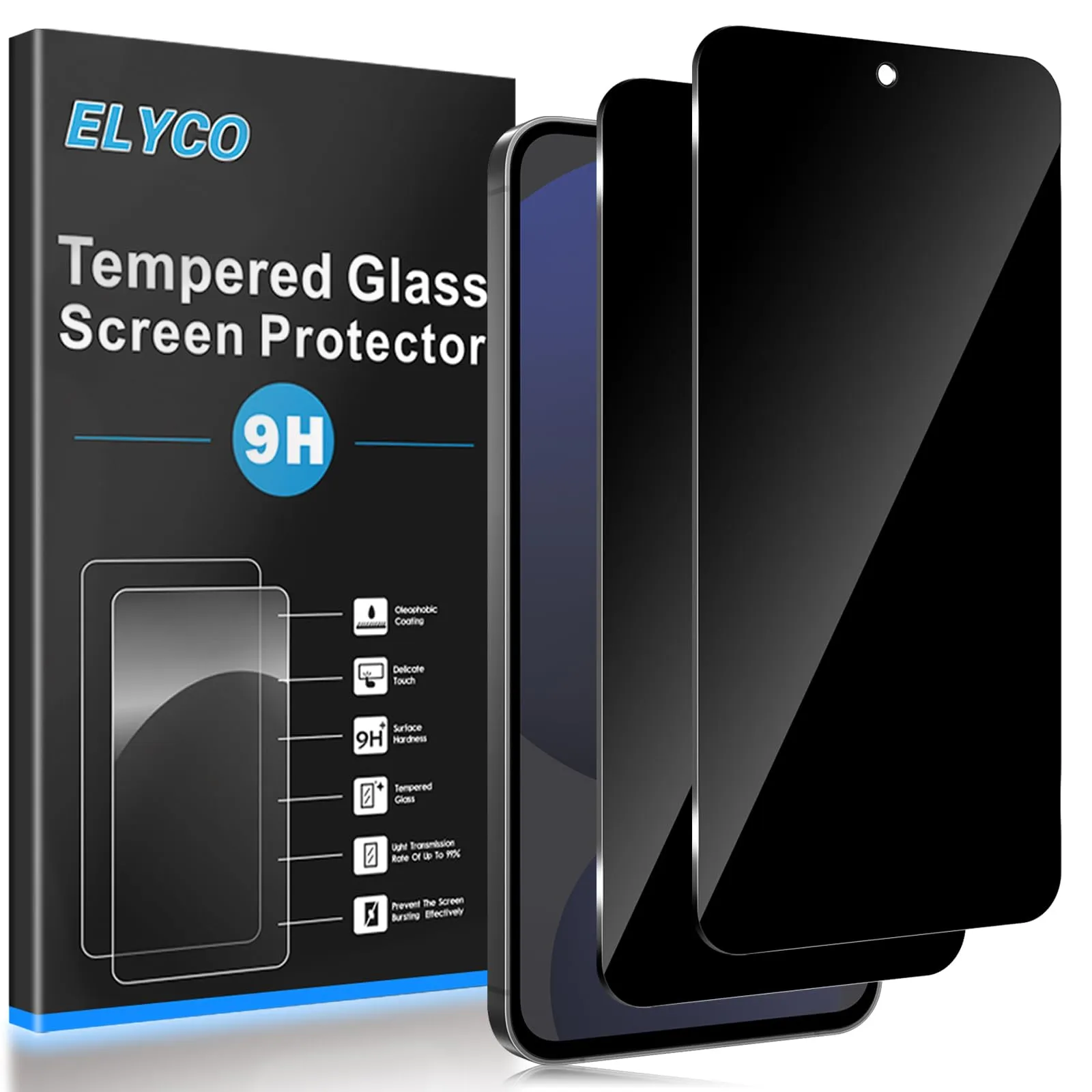 ELYCO Vetro Temperato Privacy per Samsung Galaxy S24 FE/A37 5G, 2 Pezzi - immagine 1