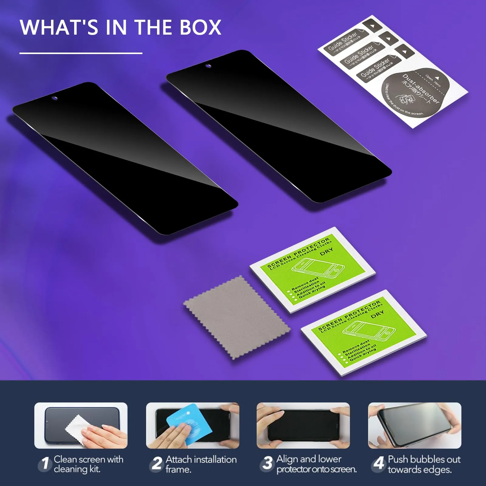 ELYCO Vetro Temperato Privacy per Samsung Galaxy S24 FE/A37 5G, 2 Pezzi - immagine 8
