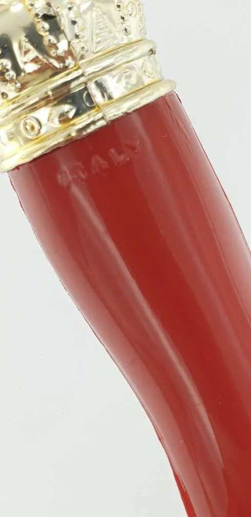 Italysmani Corno Portafortuna Cornetto Amuleto Lucky Horn Rosso 1035FD - immagine 4