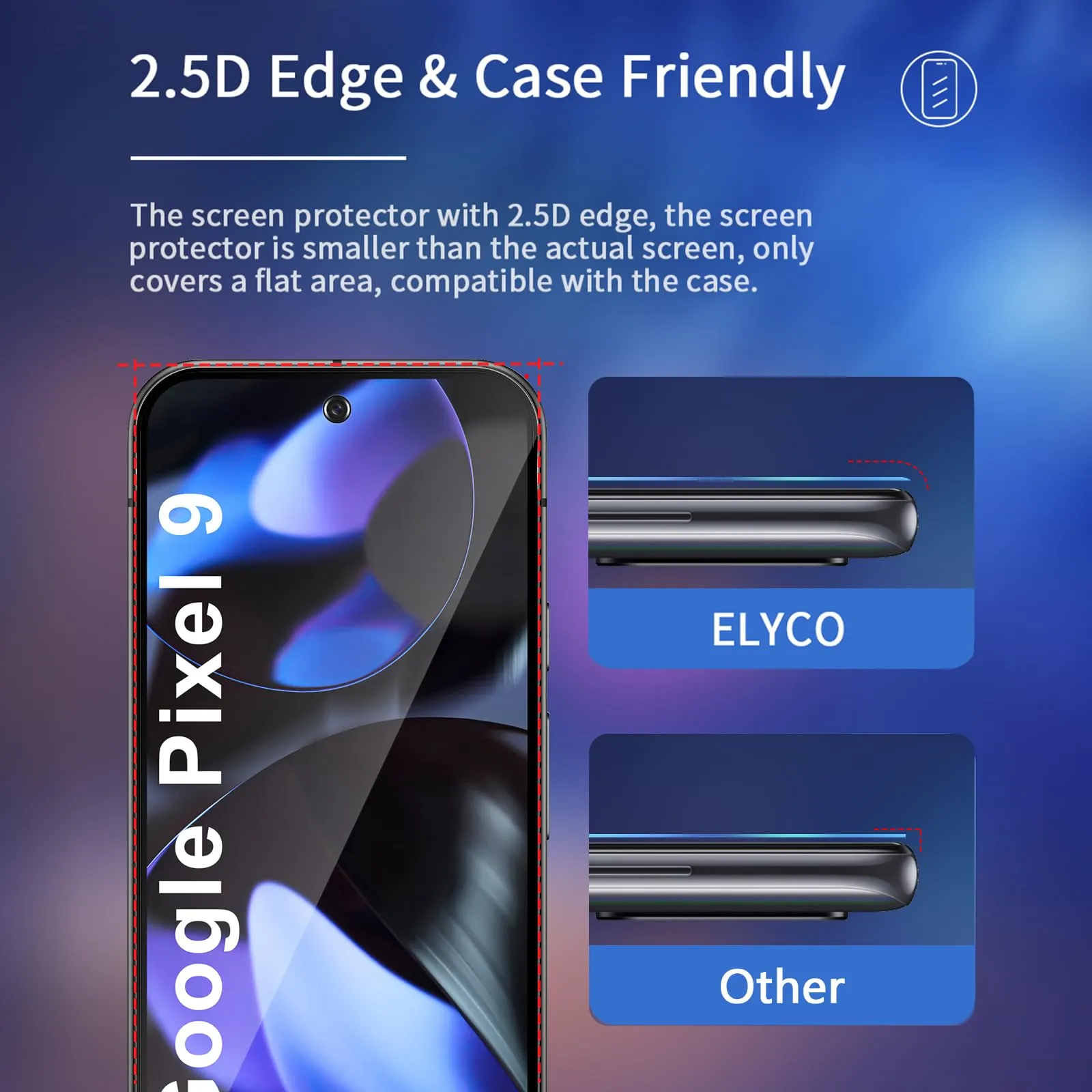 ELYCO Vetro Temperato Privacy per Google Pixel 9/9 Pro, 2 Pezzi - immagine 7