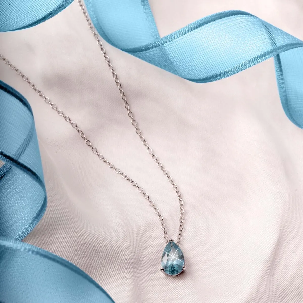 Bluespirit Collana Donna Collezione Aurora in Argento 925 e Zirconi con Ciondolo a Goccia - P.25U210000200 - immagine 6