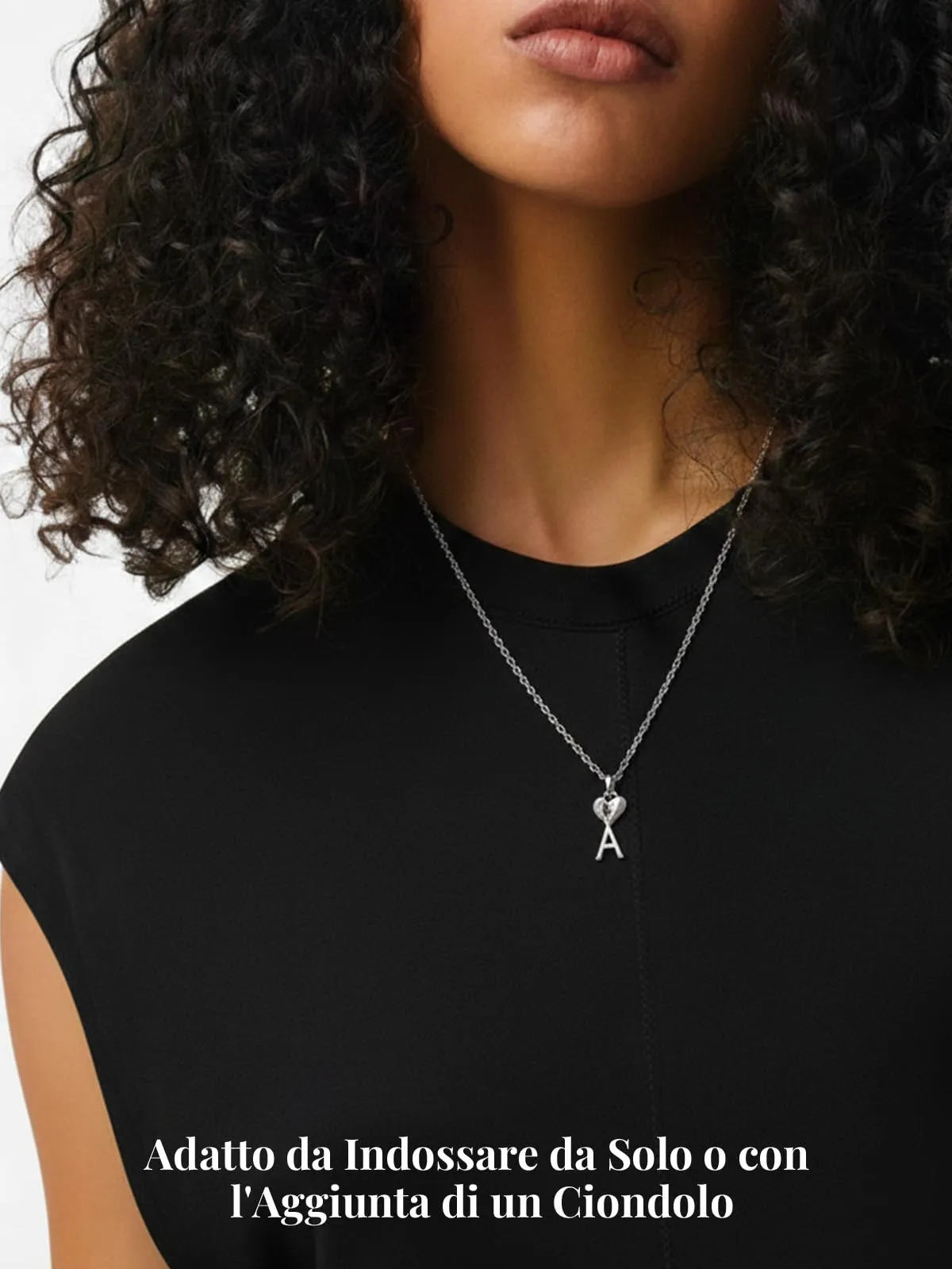 Silvora Collana Catena in Acciaio 2,5mm Argento, 45cm - immagine 3