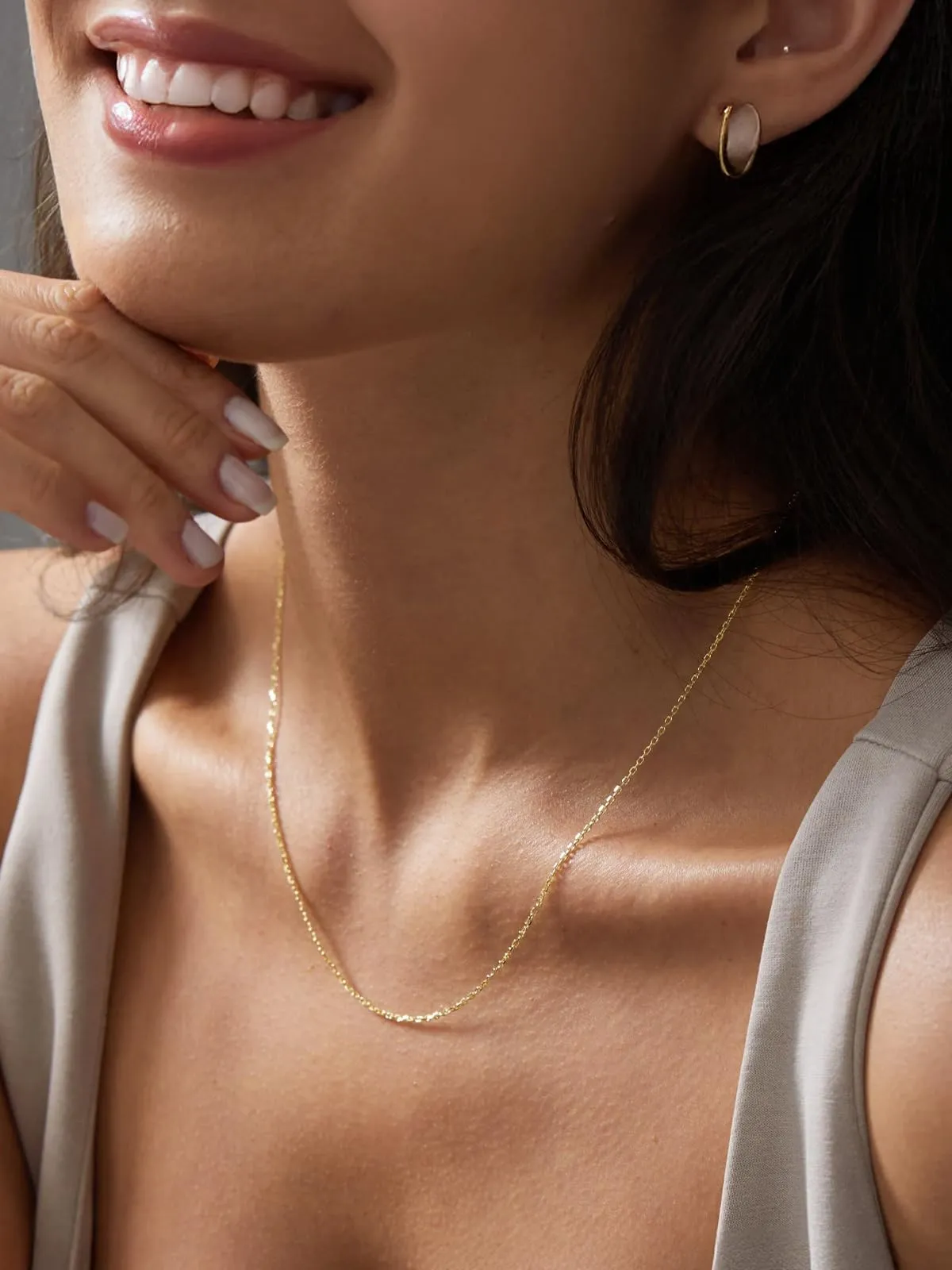 Silvora Collana Catena in Acciaio Oro, 2,5mm, 65cm - immagine 2