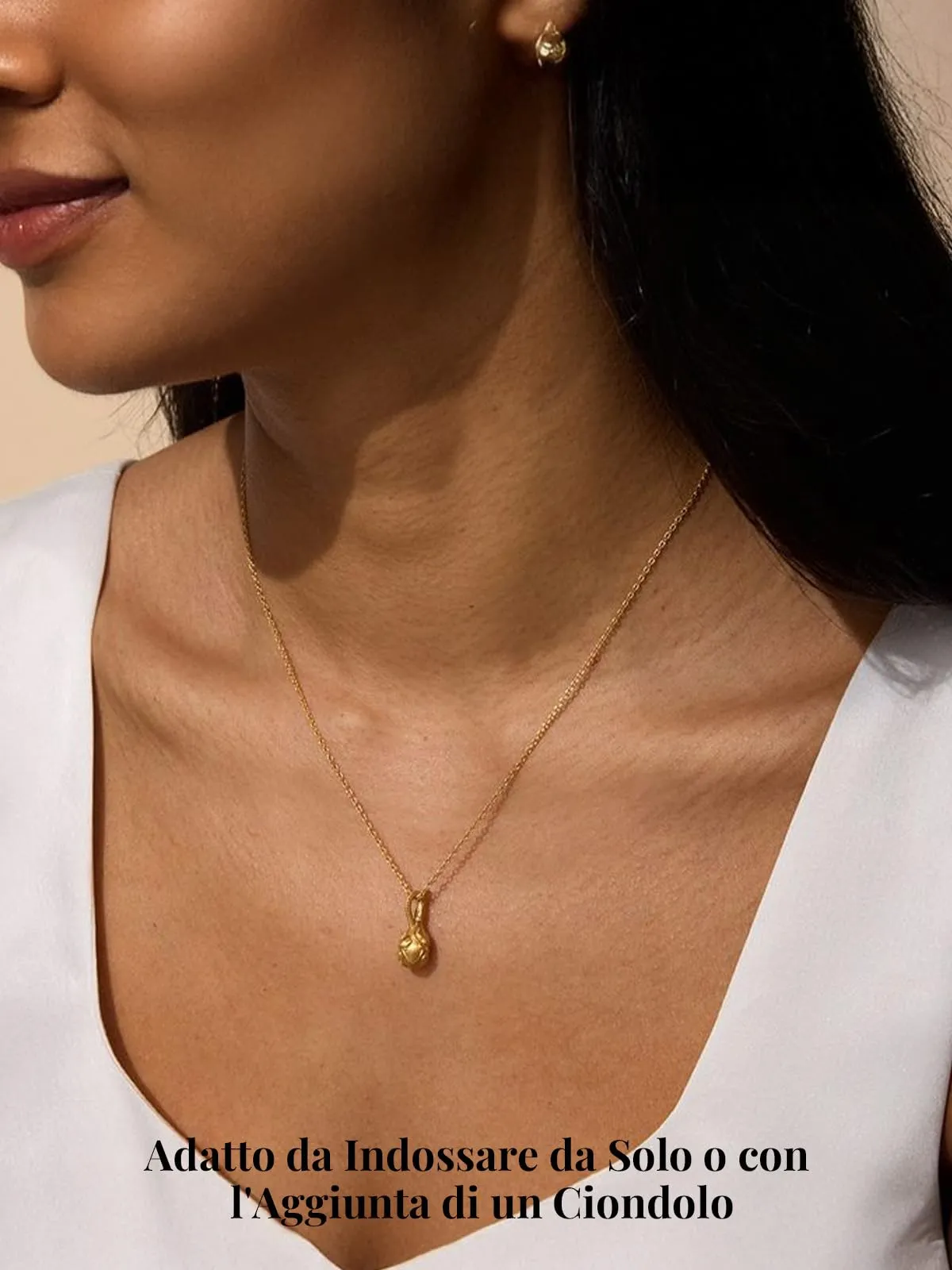Silvora Collana Catena in Acciaio 2,5mm Oro, 40cm - immagine 3