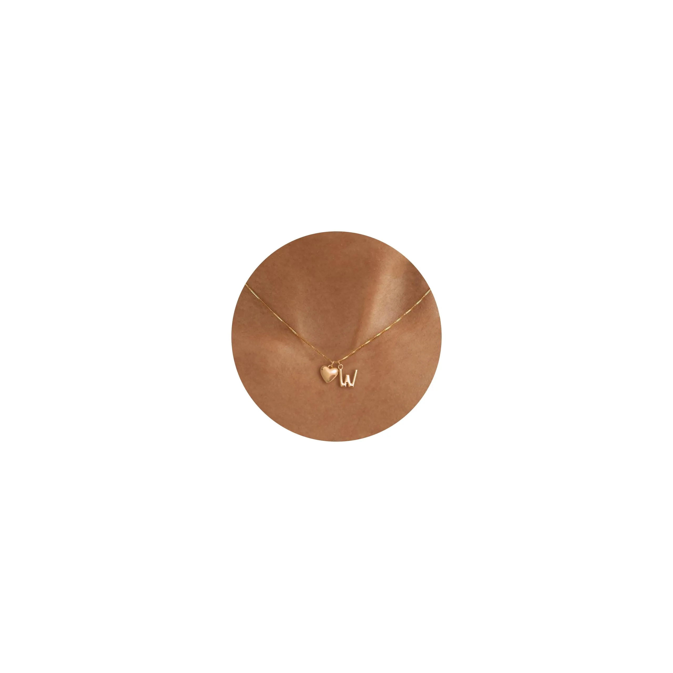 HANLI Collana Personalizzata con Nome Cuore Iniziale Donna, Oro Placcato 14K, Anallergica - immagine 1