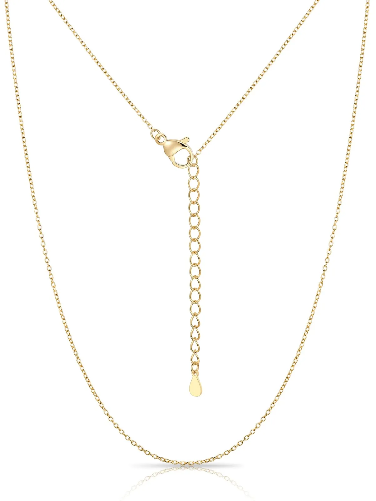 Silvora Collana Catena in Acciaio Inossidabile 316L, 1mm, Oro, 45cm, Unisex - immagine 1
