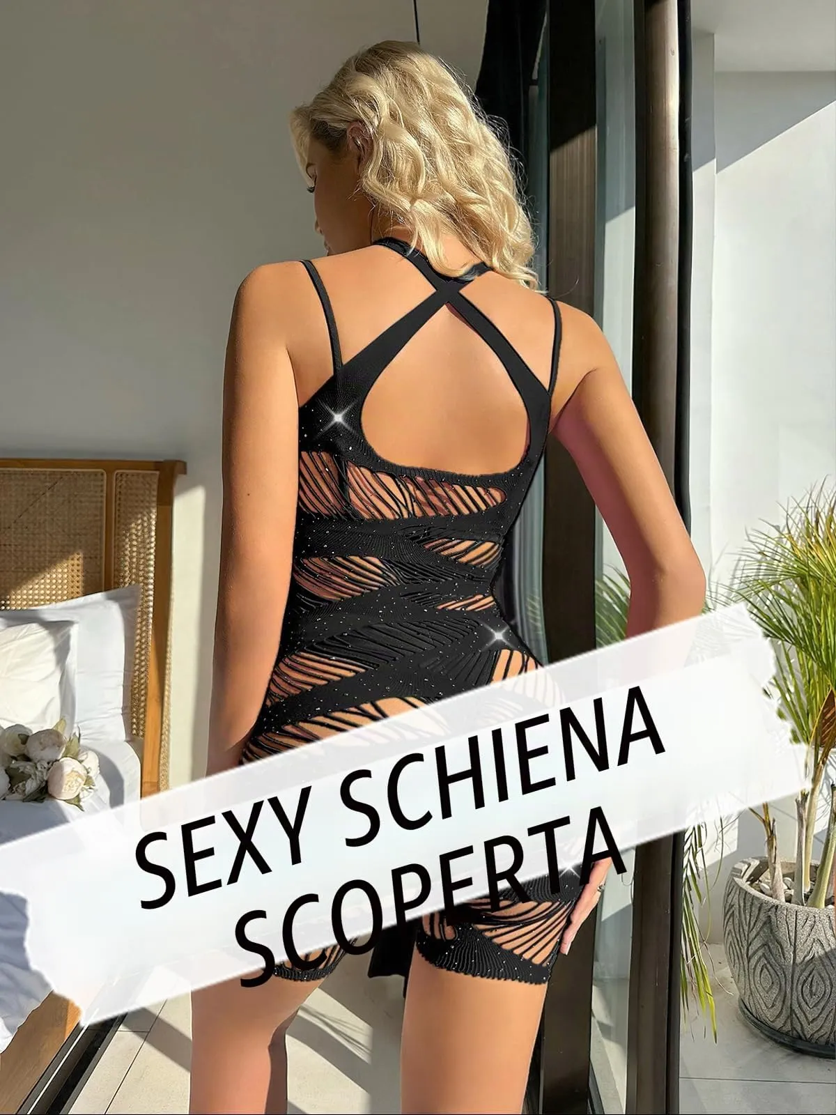 Buitifo Body Donna con Strass, Nero TK3, M - immagine 4