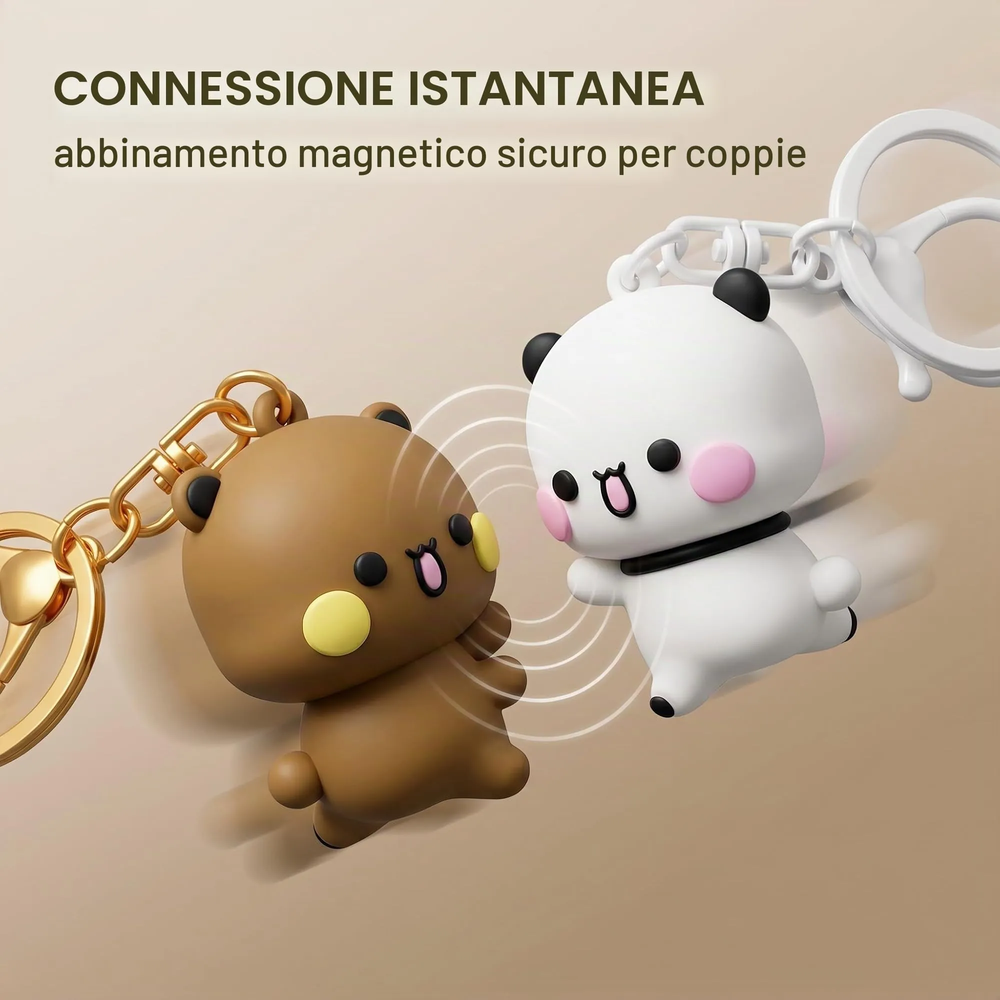 GXGM Bubu Dudu Portachiavi Magnetici per Coppie - immagine 5
