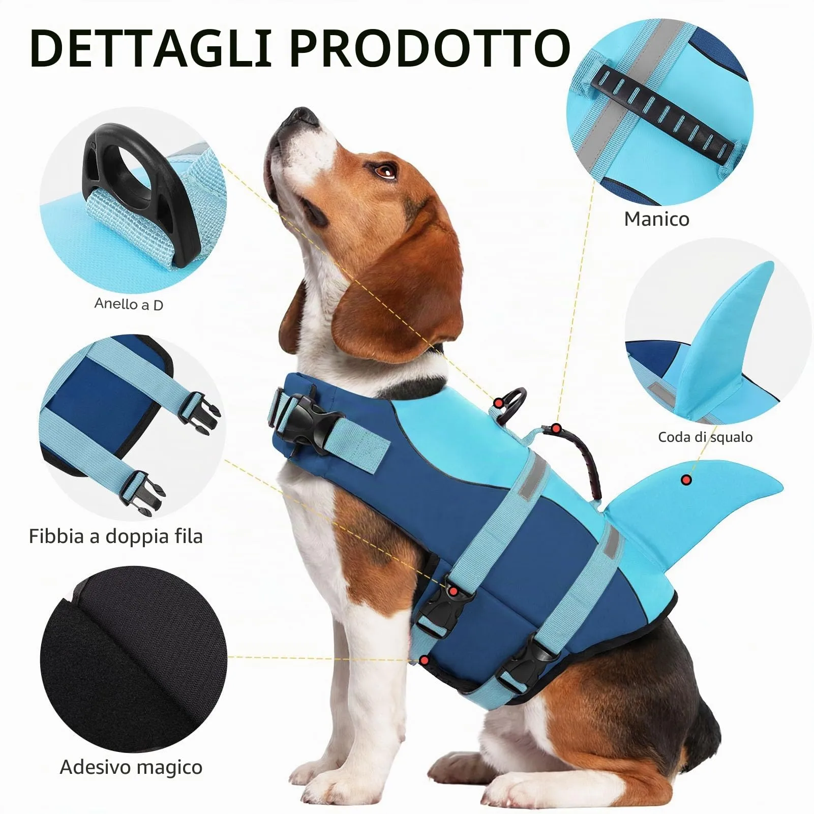 CITÉTOILE Giubbotto Salvagente per Cane in Ripstop, Regolabile, XXL - immagine 2