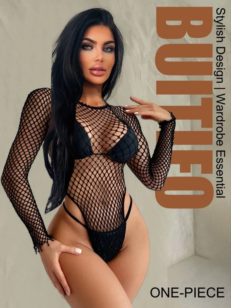 Buitifo Body Donna in Rete, Nero, M - immagine 2