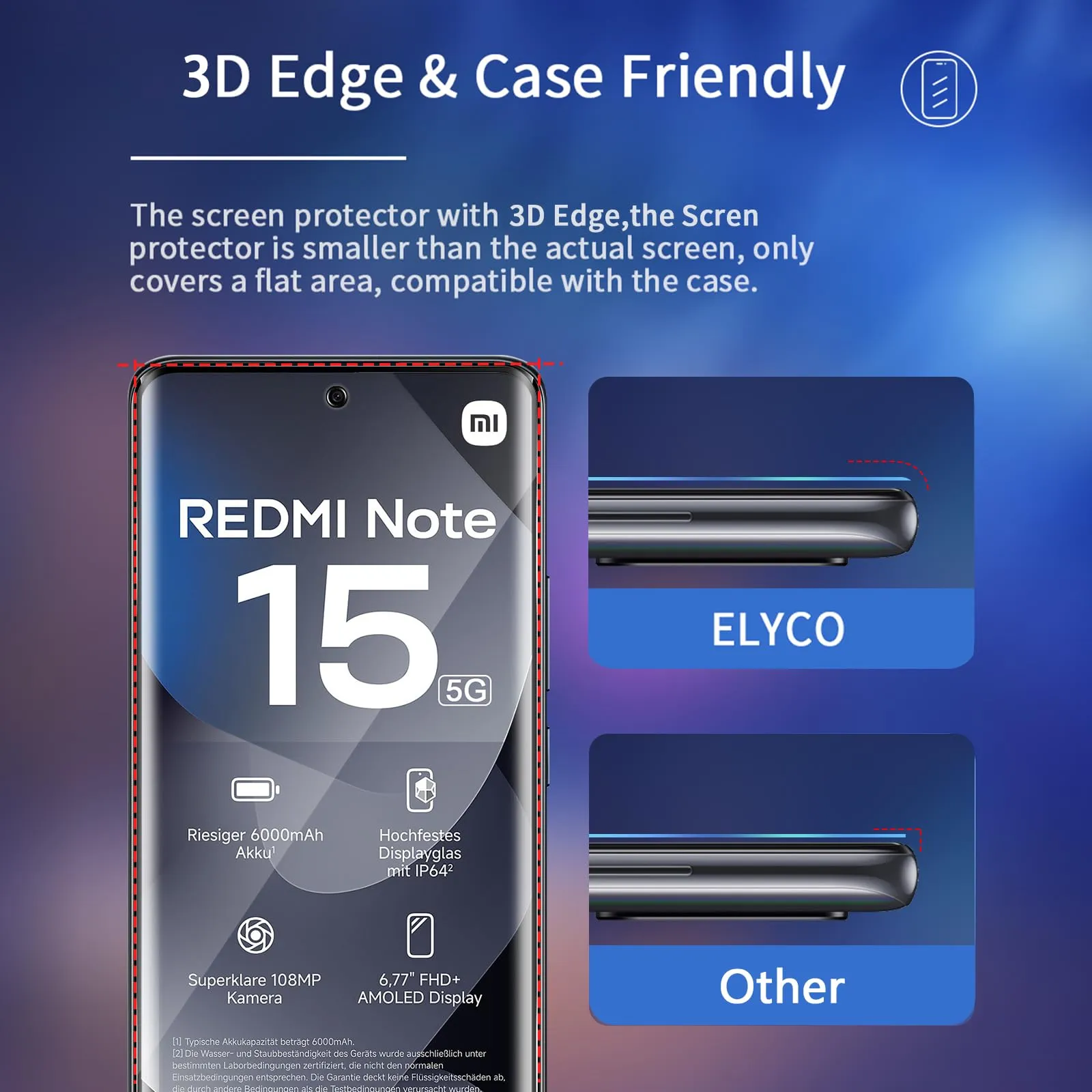 ELYCO Vetro Temperato Privacy per Redmi Note 15 5G / Poco M8 5G, 2 Pezzi - immagine 7