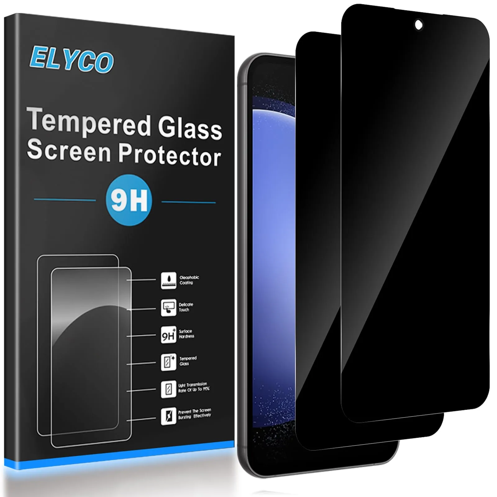 ELYCO Vetro Temperato Privacy per Samsung Galaxy S23 FE, 2 Pezzi - immagine 1