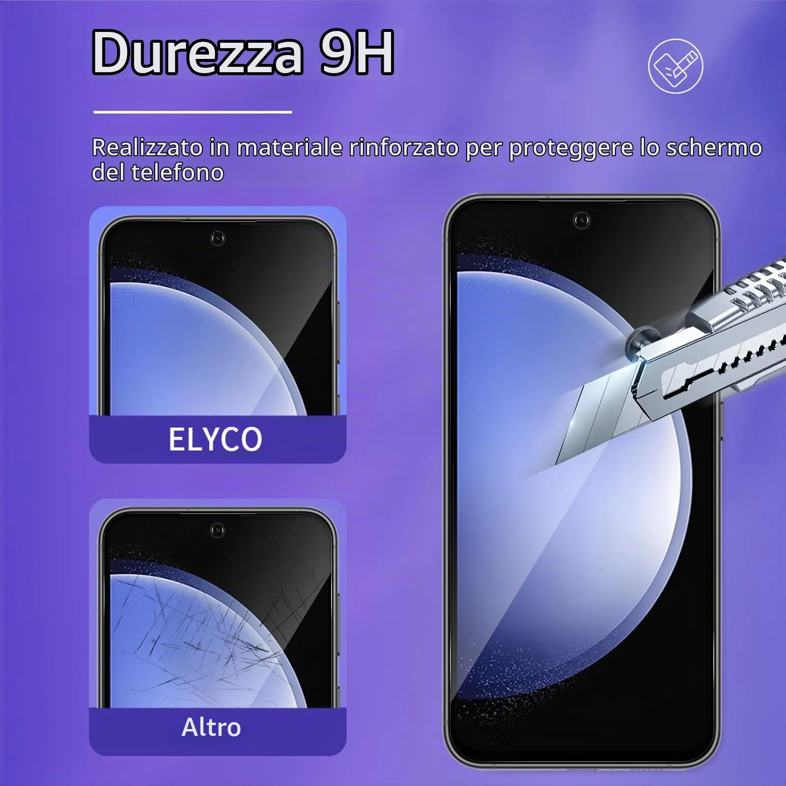 ELYCO Vetro Temperato Privacy per Samsung Galaxy S23 FE, 2 Pezzi - immagine 5