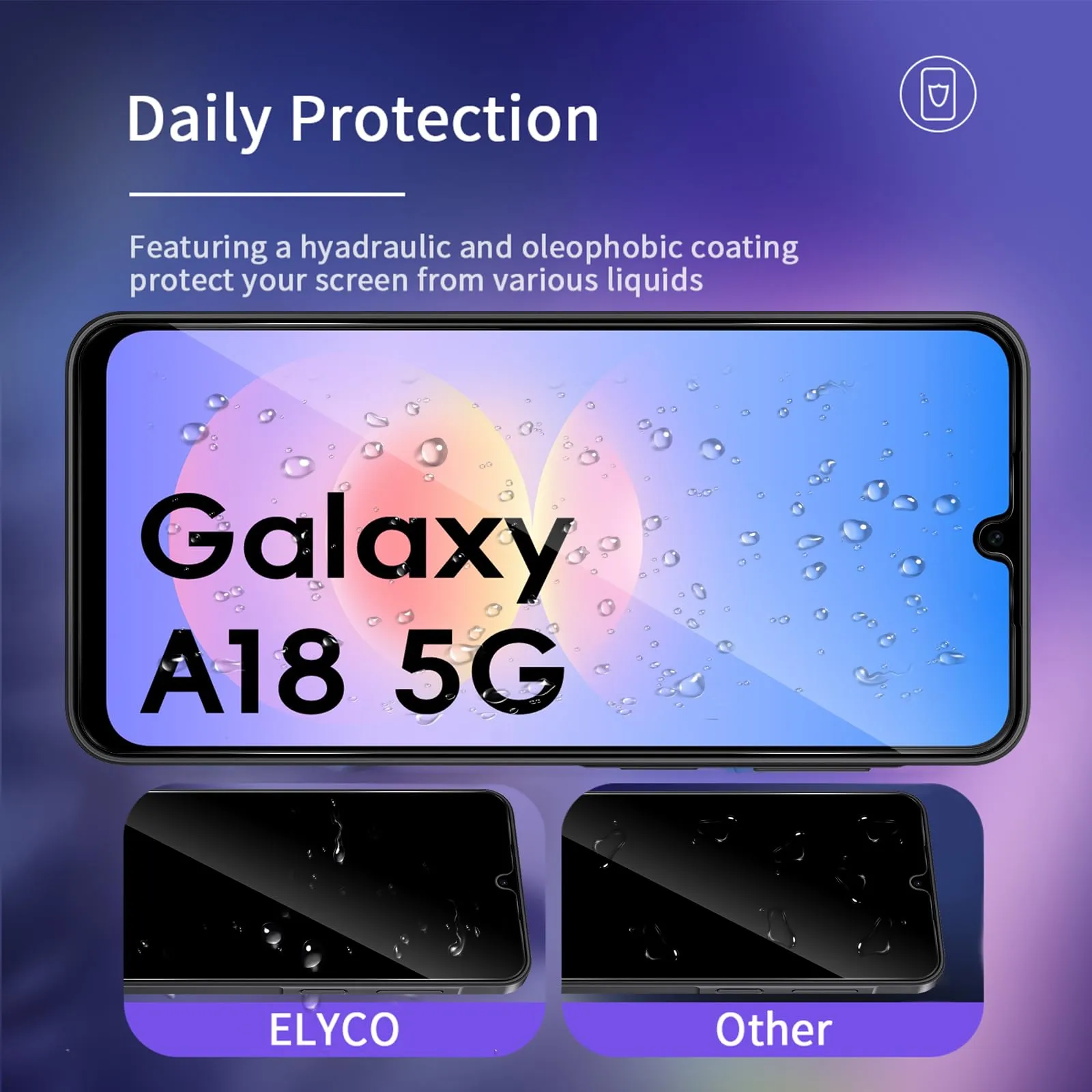 ELYCO Vetro Temperato Privacy per Samsung Galaxy A16 5G, 2+2 Pezzi - immagine 4