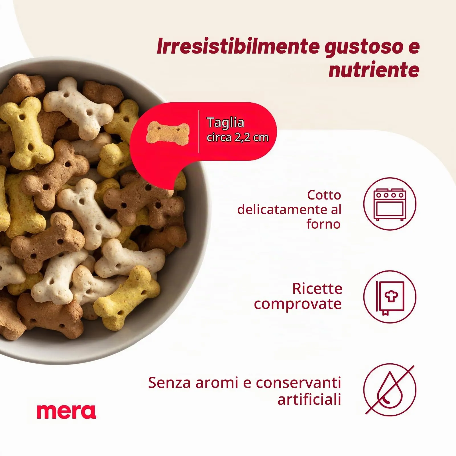 MERA Bakery Puppy Mix di ossa, snack per cani, 1 kg - immagine 5