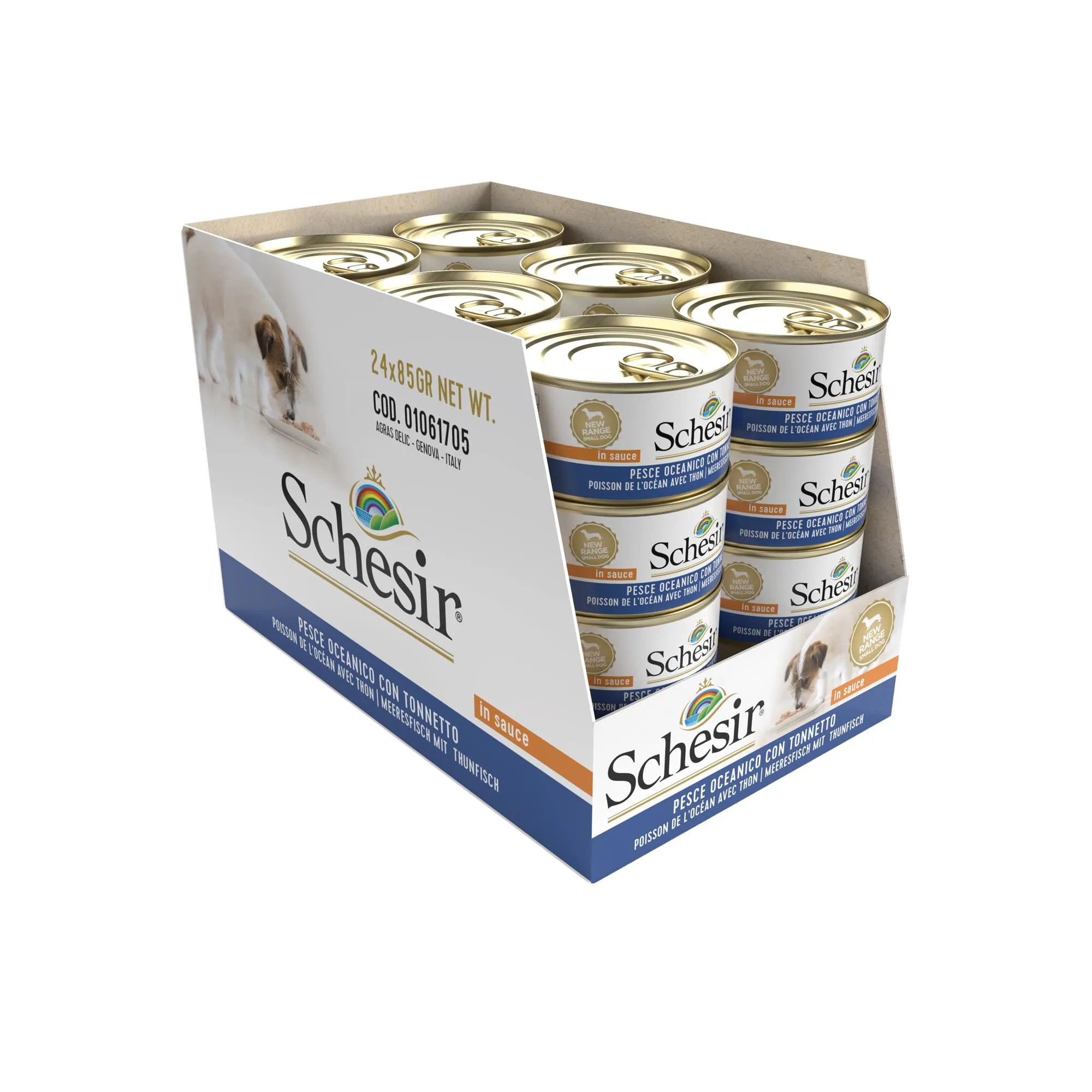 Schesir Cibo Umido per Cani Adulti con Pesce Oceanico e Tonnetto in Morbida Gelatina (24 x 85g) - immagine 2