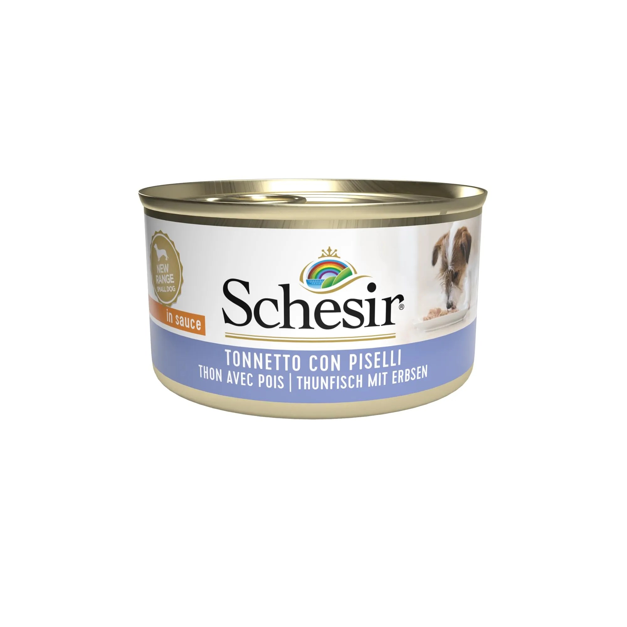 Schesir Cibo Umido per Cani Adulti con Tonnetto e Piselli in Morbida Gelatina, 24 x 85g - immagine 1