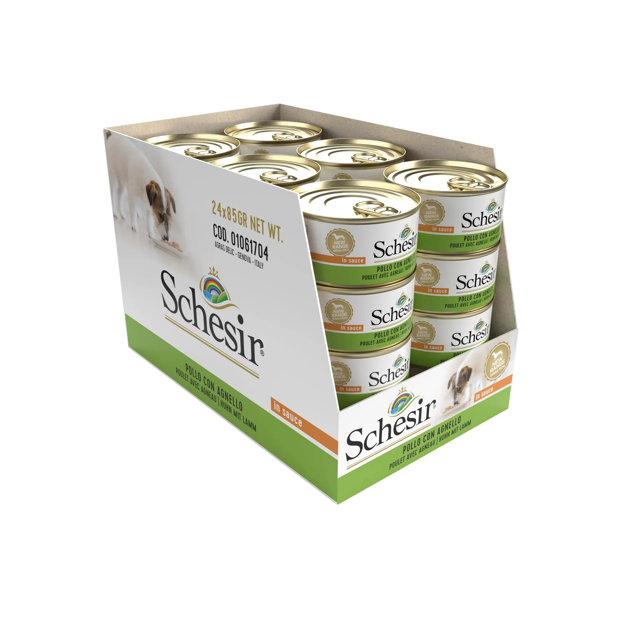Schesir Cibo Umido per Cani Adulti con Pollo e Agnello in Morbida Gelatina (24 x 85g) - immagine 2