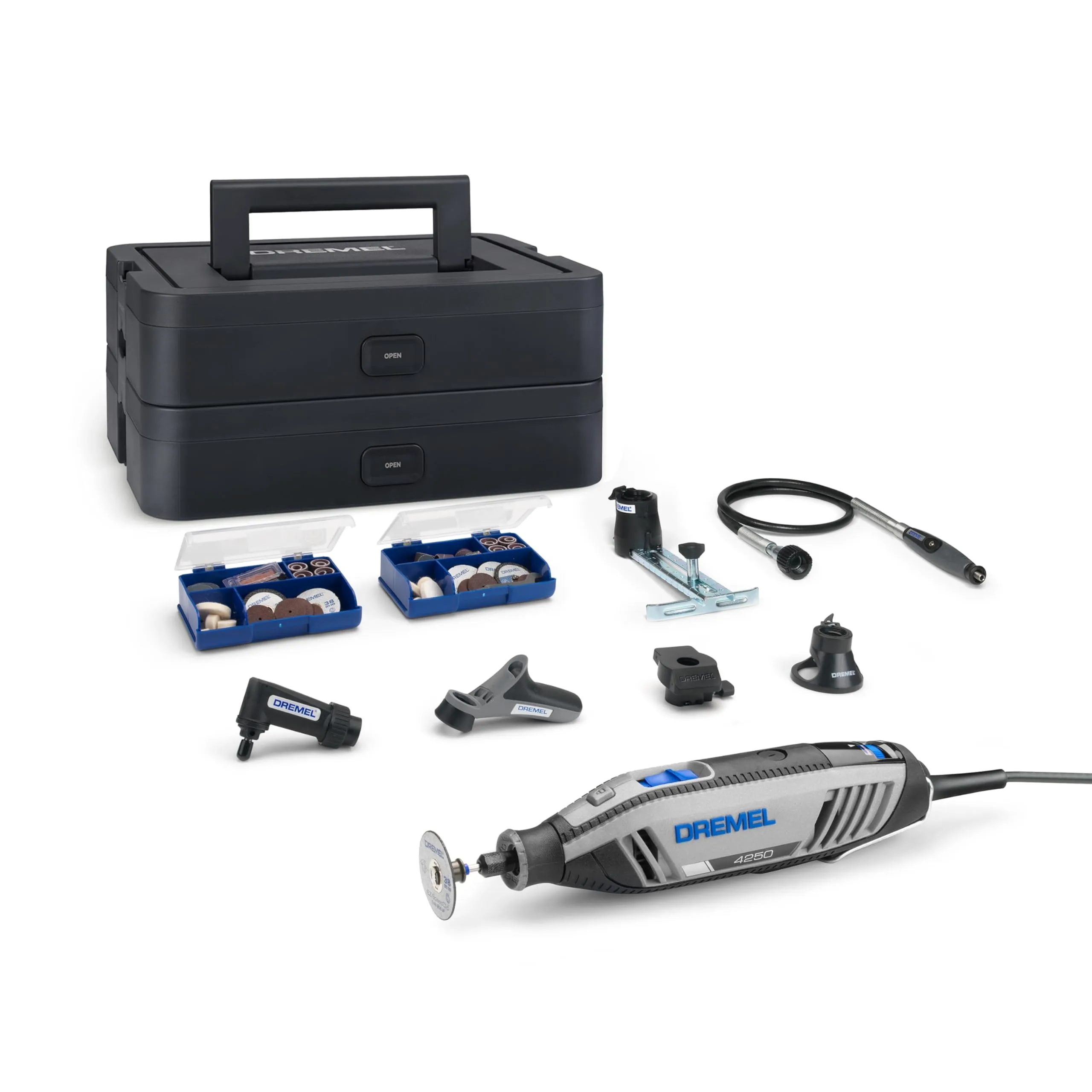 Dremel 4250 Utensile Rotante 175W, Velocità Variabile 5.000-35.000 giri/min con 128 accessori e valigetta - immagine 1