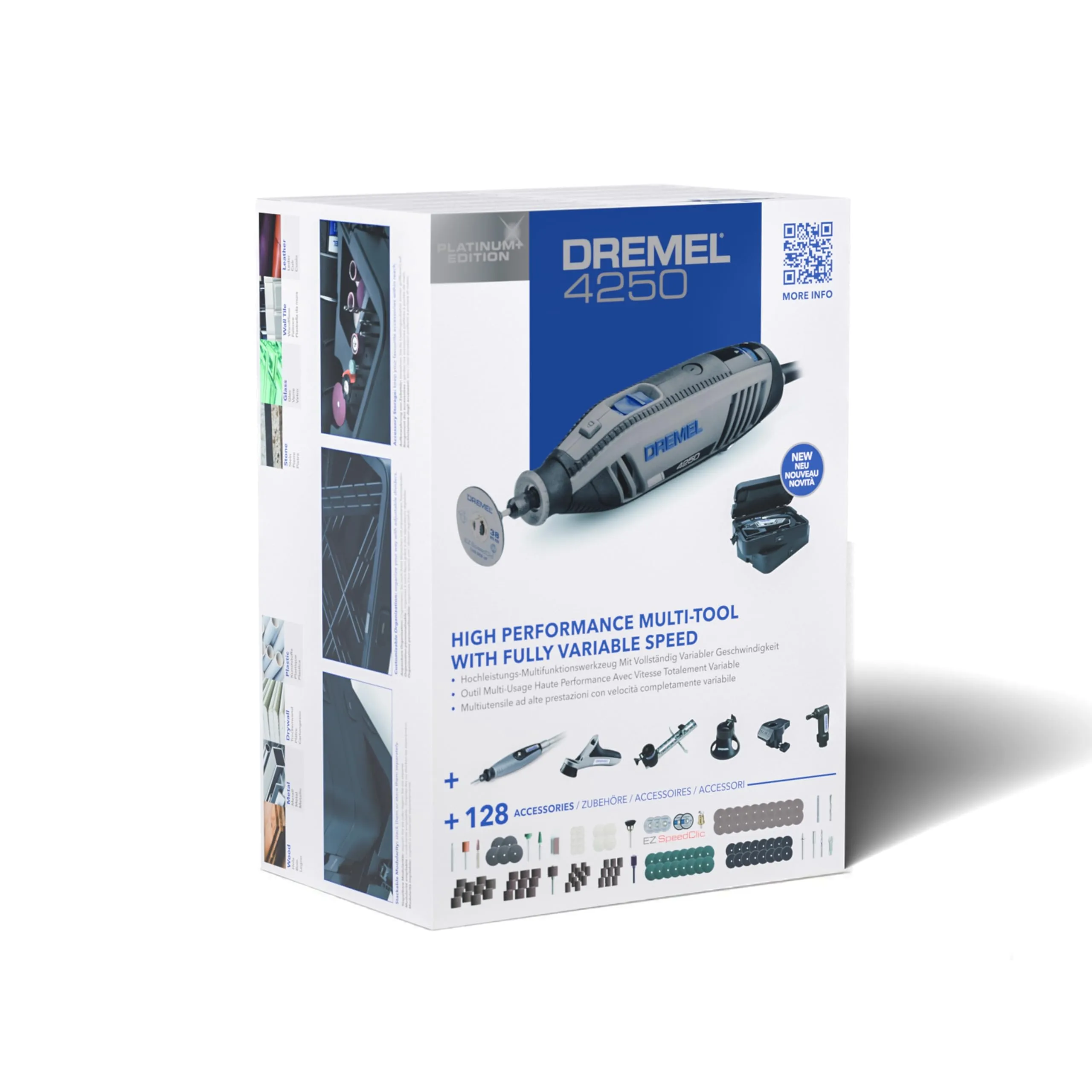 Dremel 4250 Utensile Rotante 175W, Velocità Variabile 5.000-35.000 giri/min con 128 accessori e valigetta - immagine 7