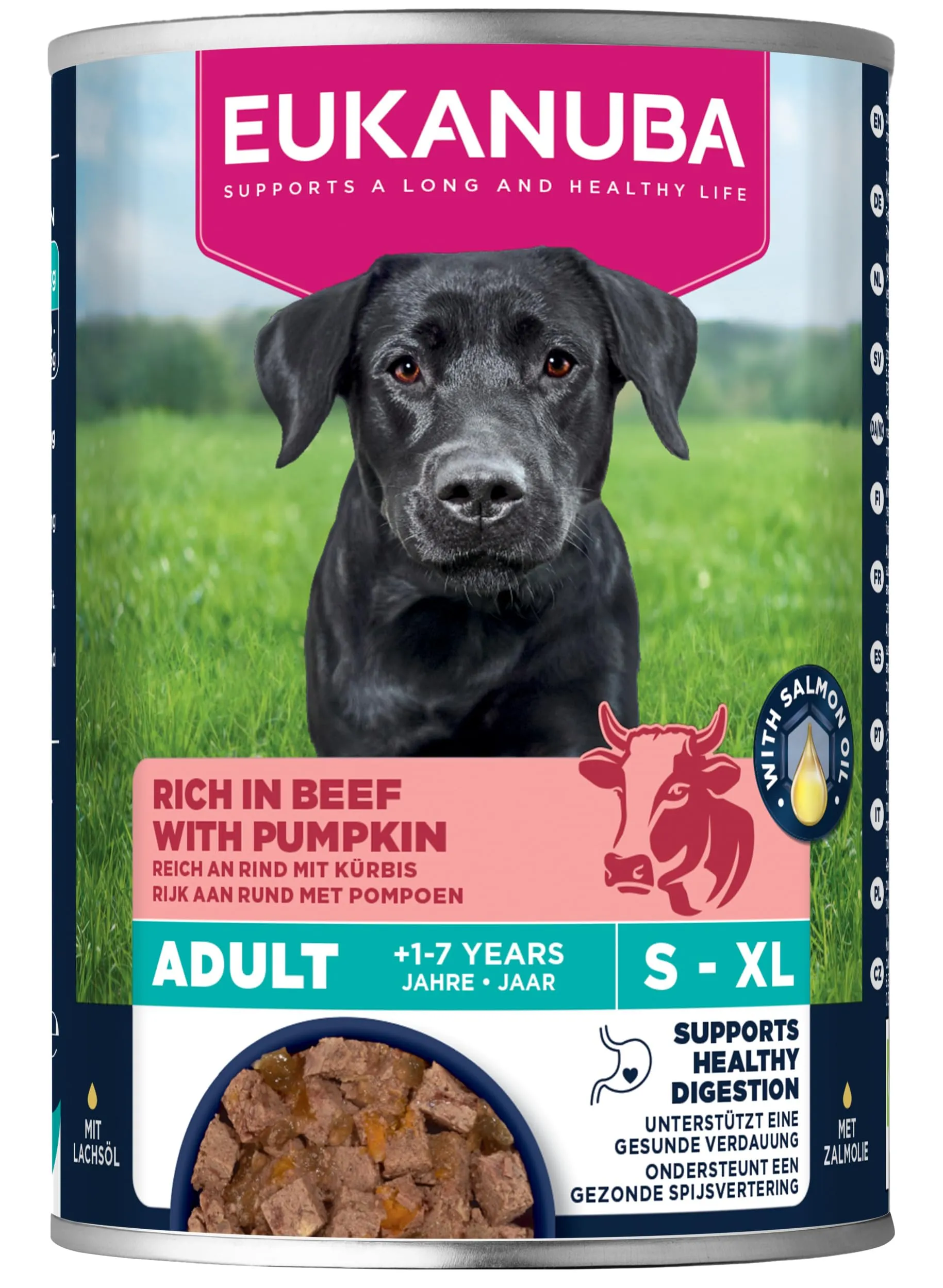 Eukanuba Cibo umido per cani adulti con manzo e zucca, 6 x 400 g - immagine 8