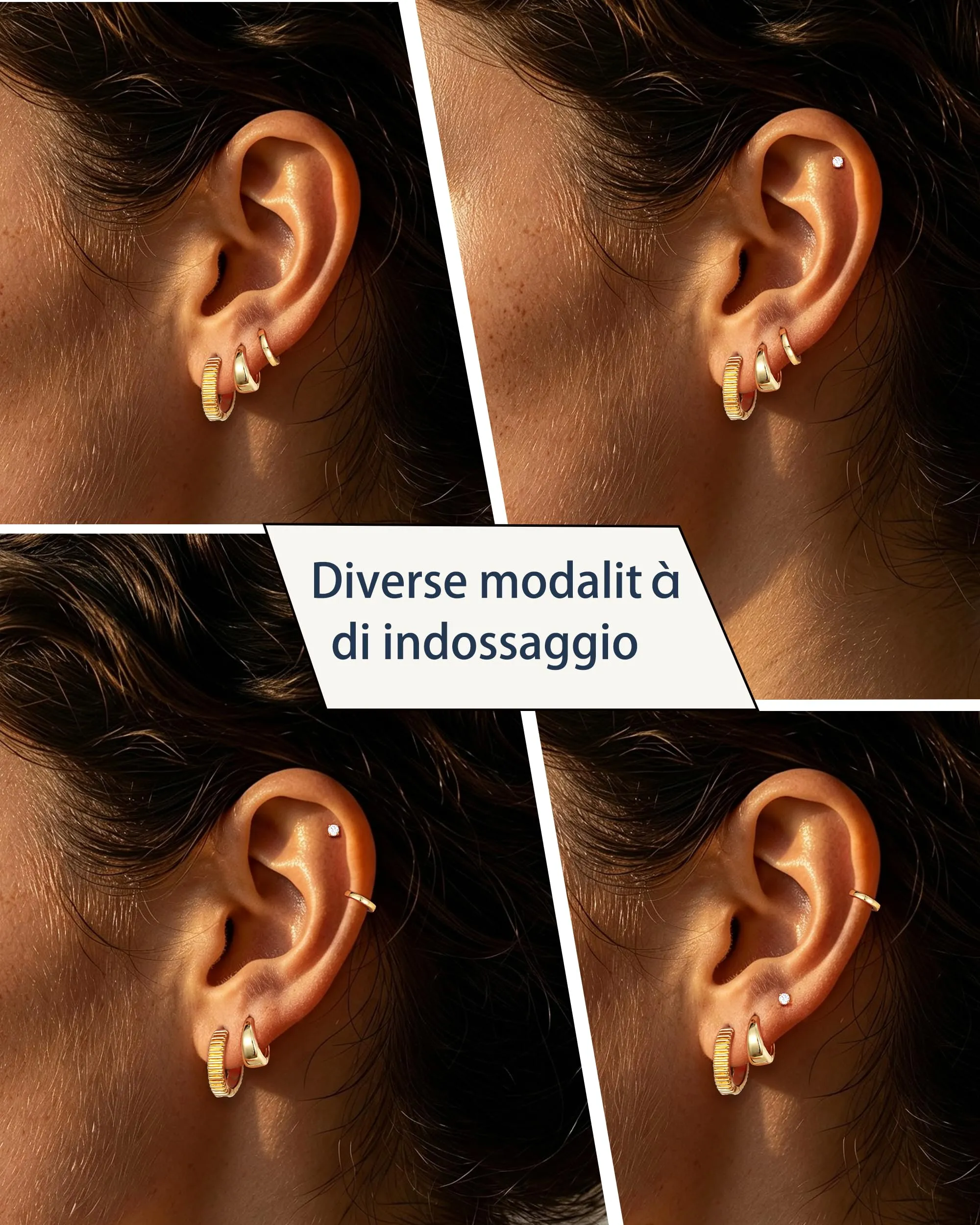 Diorra Orecchini a Cerchio Donna in Argento Anallergici - immagine 4