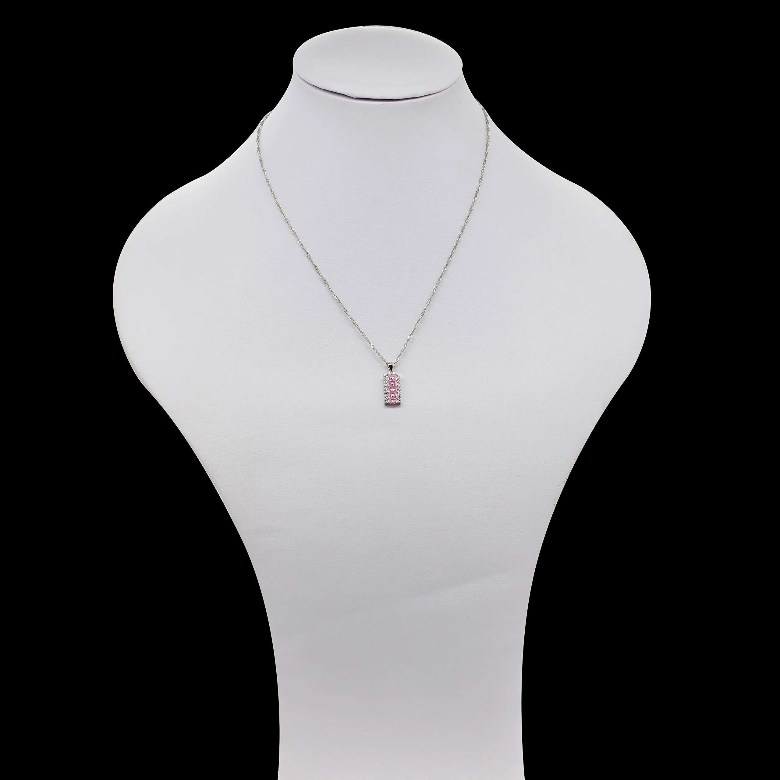 Uloveido T502 Parure di gioielli mezza luna in platino con zirconia cubica, orecchini, collana e anello R1/2(59.5mm) - immagine 4
