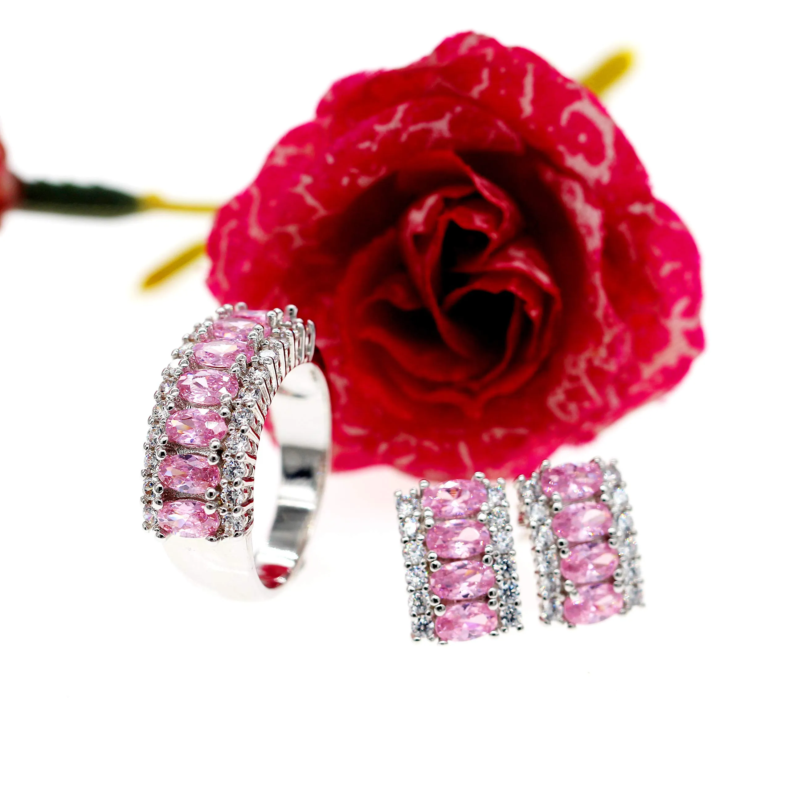 Uloveido Set Collana a Mezzaluna, Anello e Orecchini con Pietre Birthstone e Zirconia Cubica - immagine 5