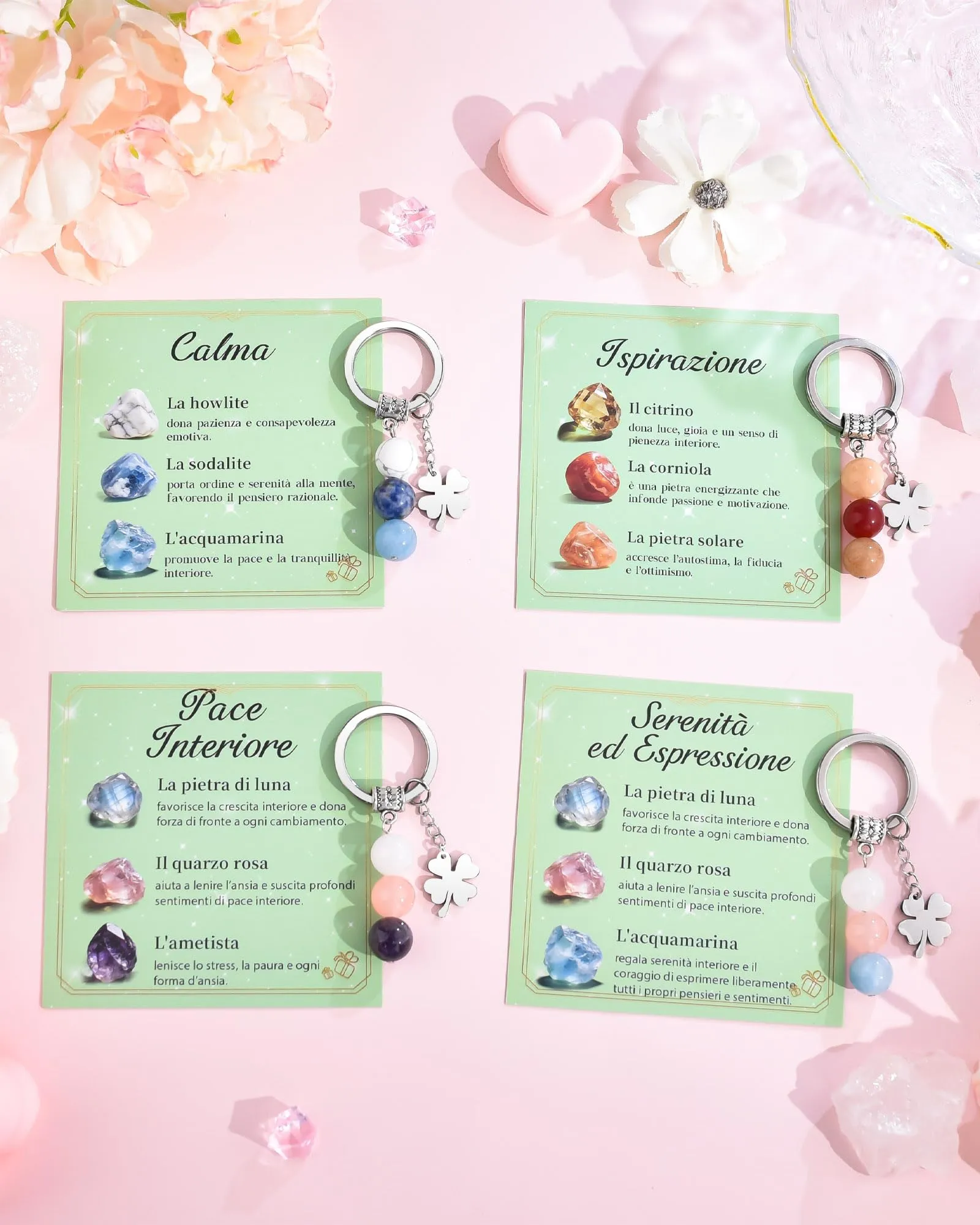 CheersLife Portachiavi Personalizzato in Cristalli Naturali - immagine 4