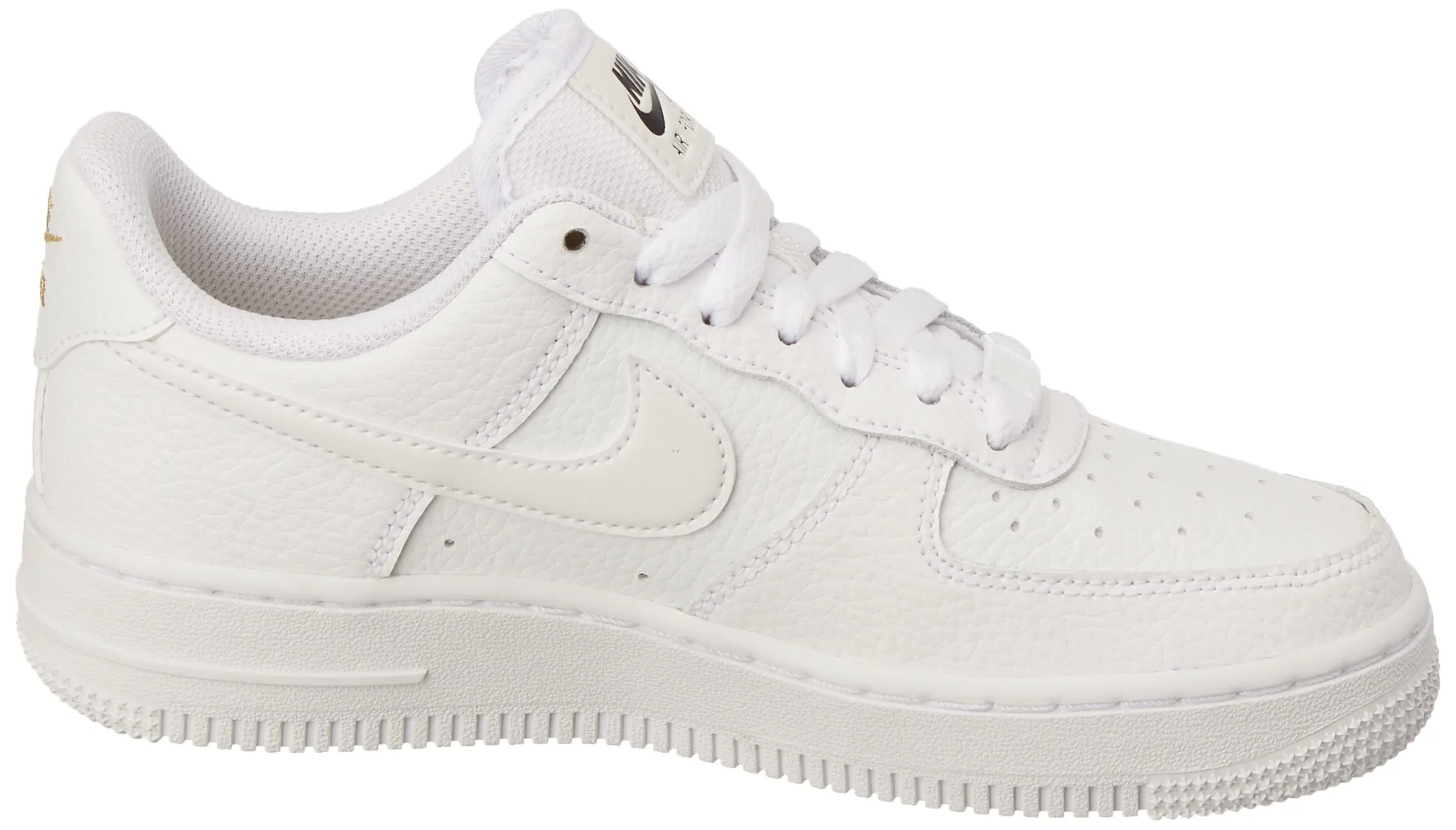 Nike Women's Air Force 1 '07 Basketball Shoes - White Metallic Gold Black White - 35.5 EU - immagine 4