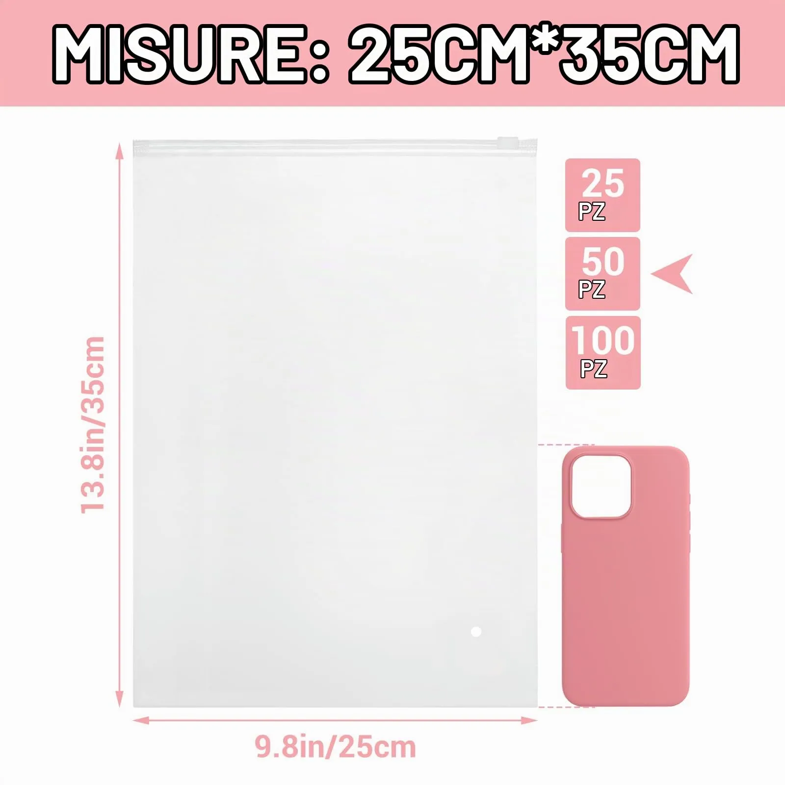 Svaldo Sacchetti Organizer Valigia, 50 Pezzi 25x35cm, Buste Trasparenti Opache con Zip e Fori di Sfiato per Vestiti e Cosmetici - immagine 3