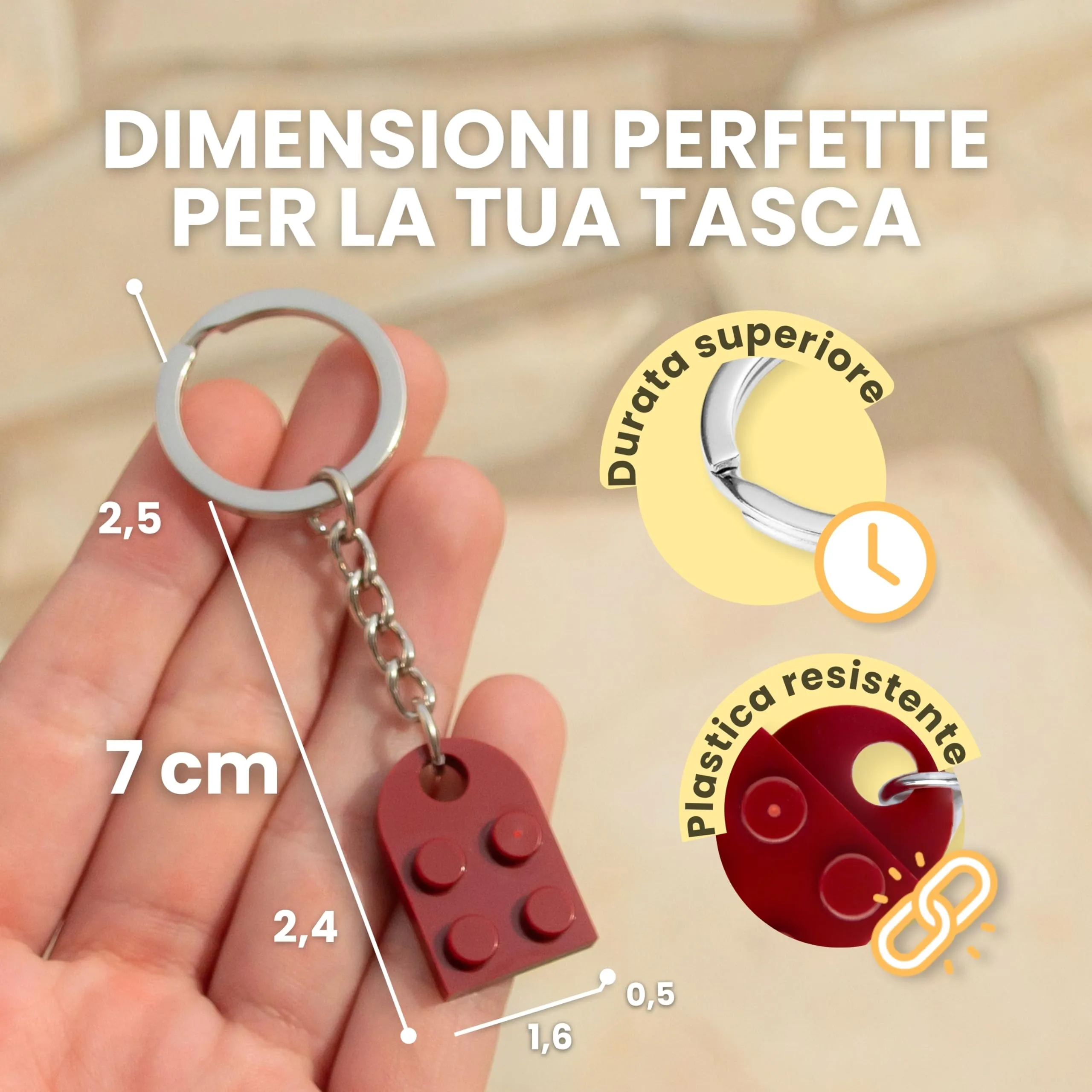 NumeroPhi Portachiavi Coppia Cuore per Lui e Lei - immagine 2
