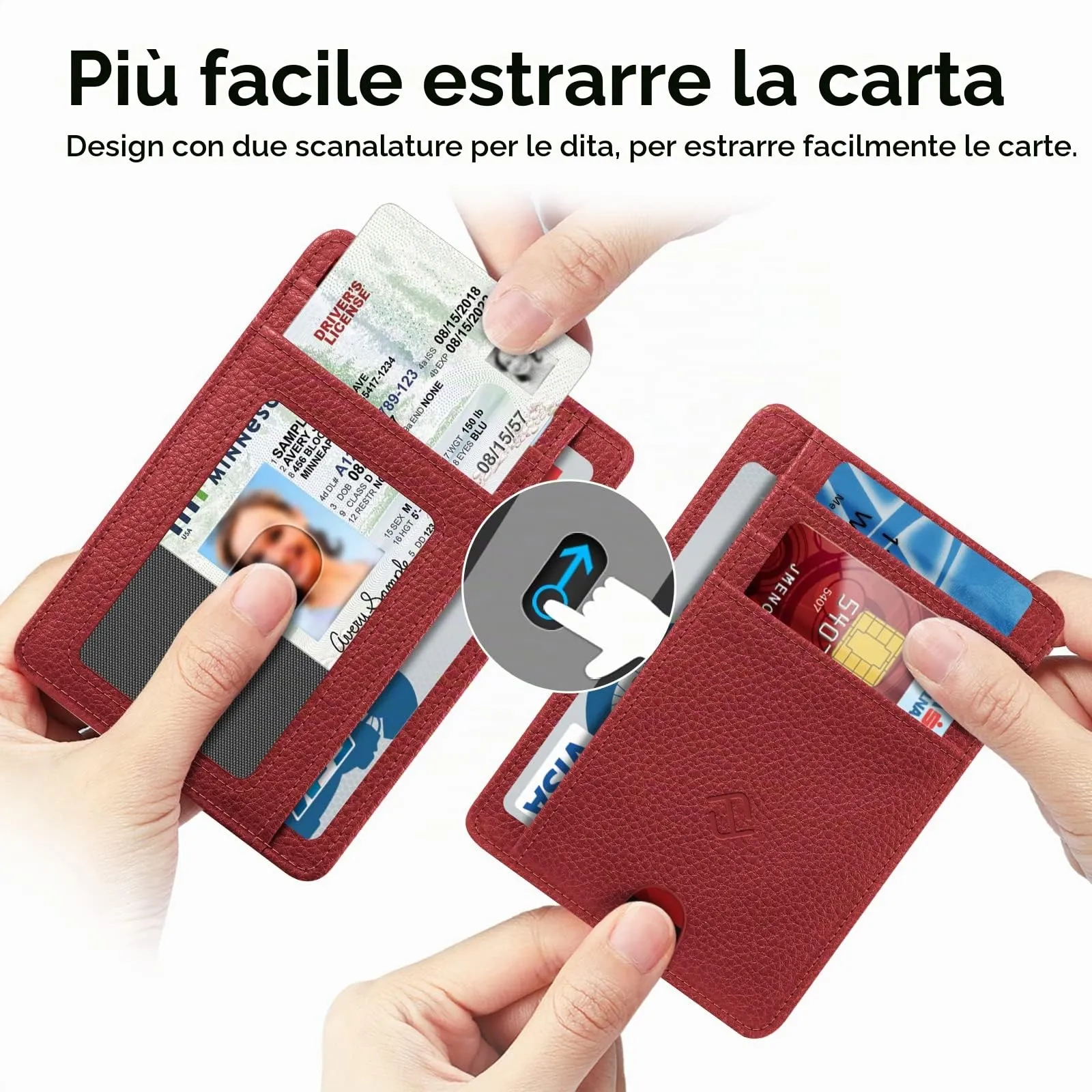 FINTIE Portafoglio Sottile con Tasca Frontale e Blocco RFID - immagine 3