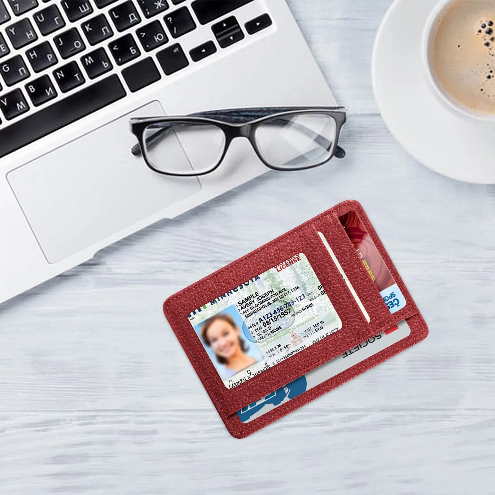 FINTIE Portafoglio Sottile con Tasca Frontale e Blocco RFID - immagine 7