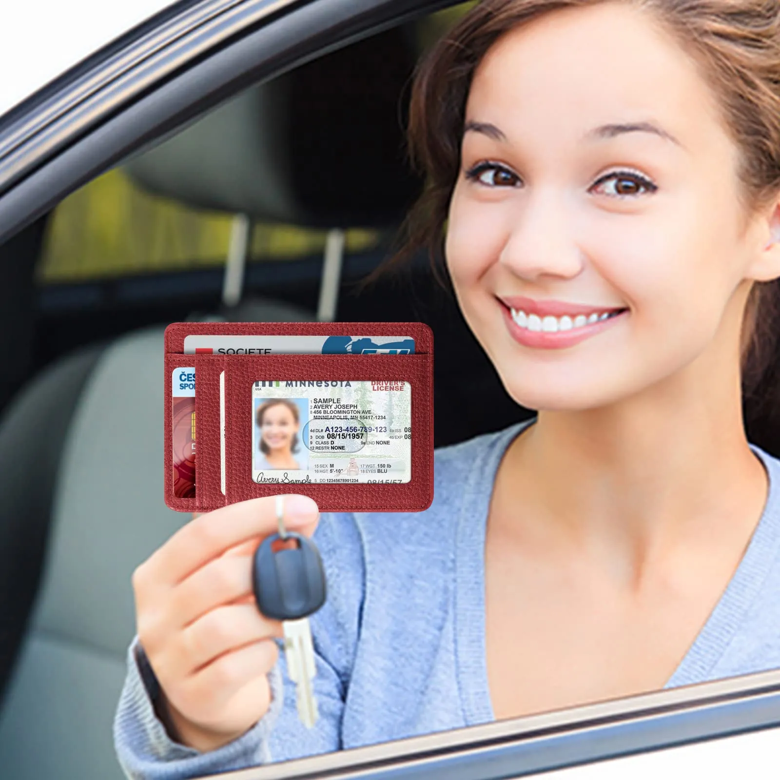 FINTIE Portafoglio Sottile con Tasca Frontale e Blocco RFID - immagine 8