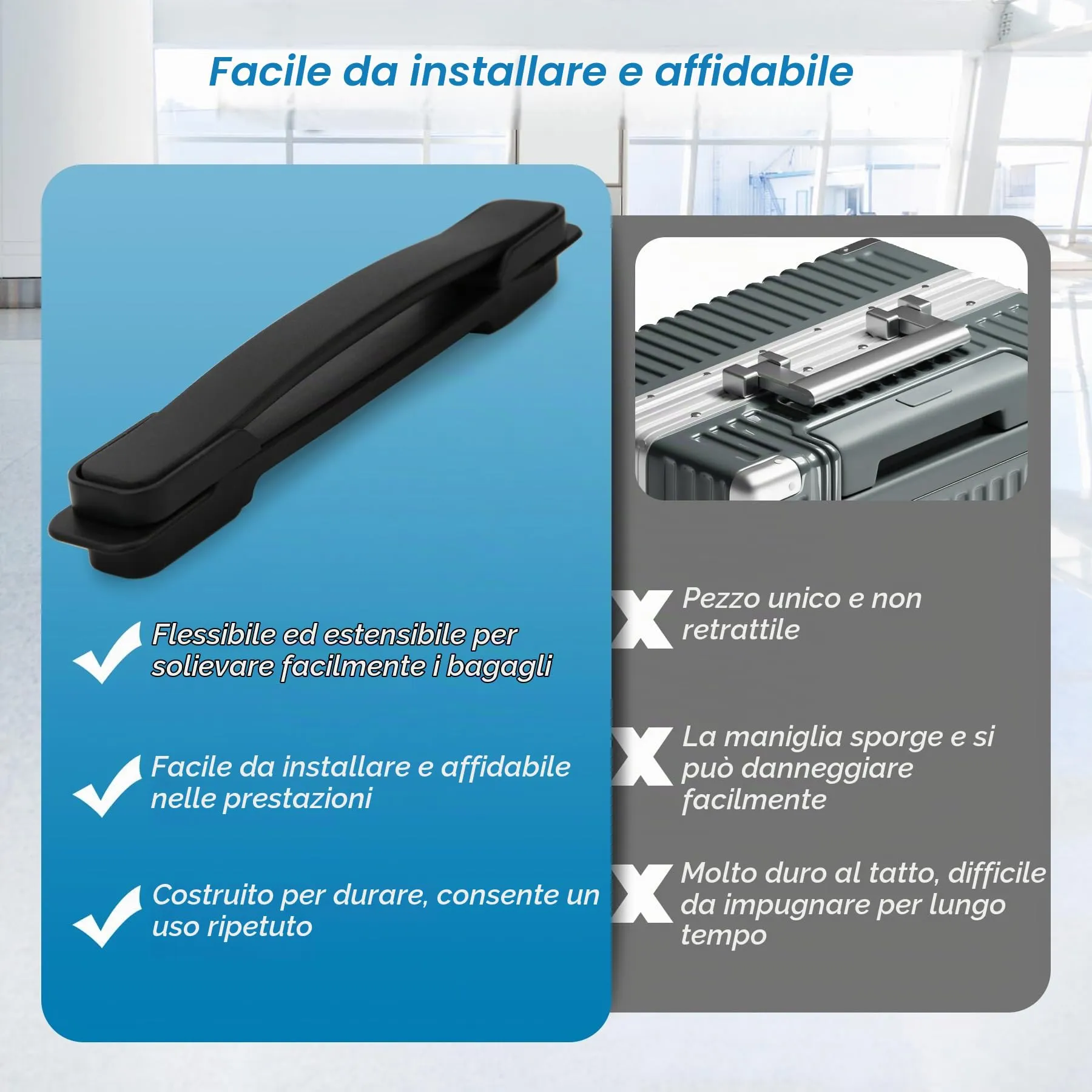Volein Maniglia di Ricambio per Valigia B112 - immagine 7