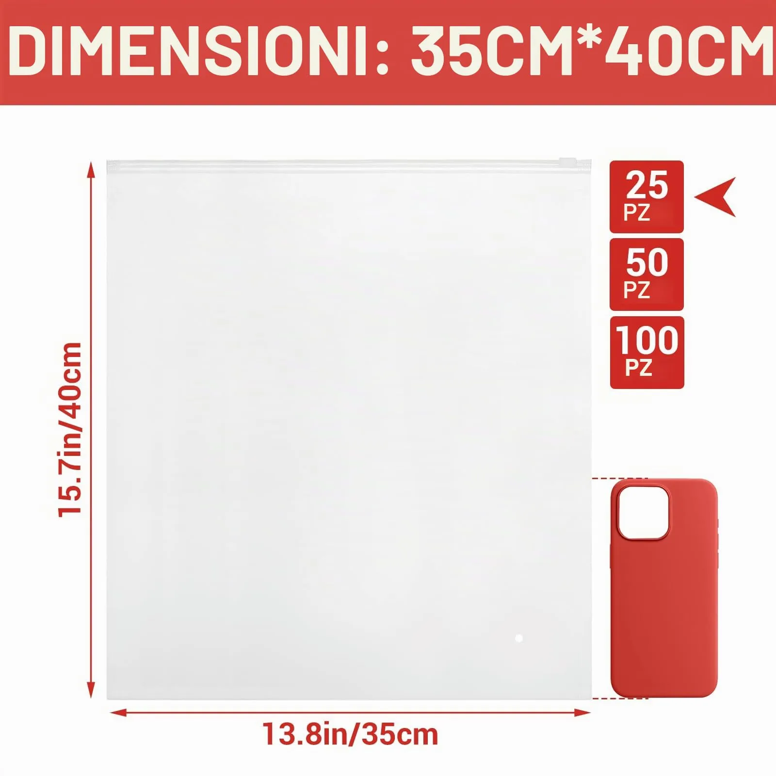 Svaldo Sacchetti Valigia Organizer, 25 Pezzi 35 x 40cm, Buste in Plastica Richiudibili Smerigliate con Fori di Sfiato - immagine 3