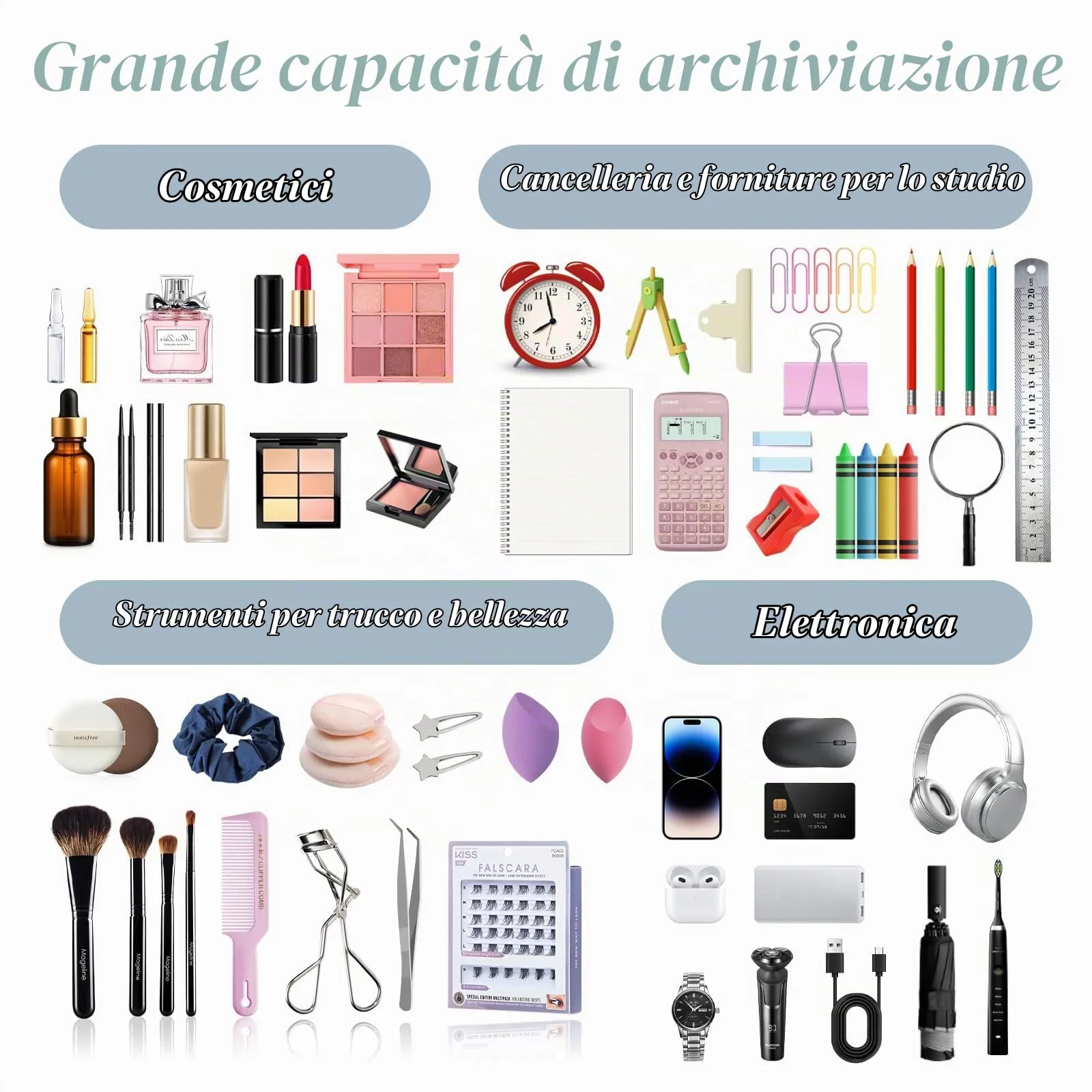 Aucuu Beauty Case in Velluto a Coste, Set di 3 Pezzi Organizer per Trucco e Viaggio - immagine 6