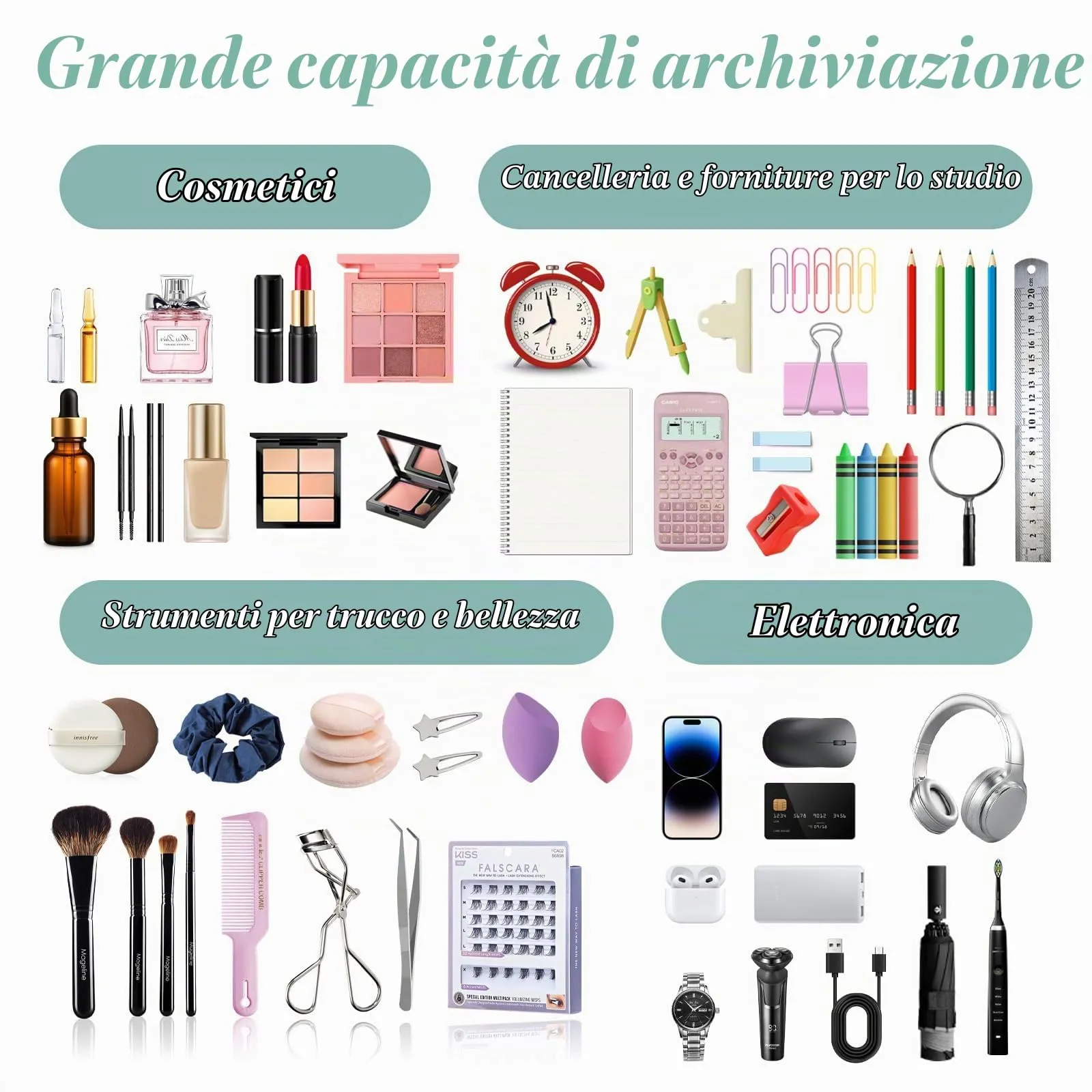Aucuu Beauty Case in Velluto a Coste, Set di 3 Pezzi Organizzatore per Trucco e Viaggio - immagine 7