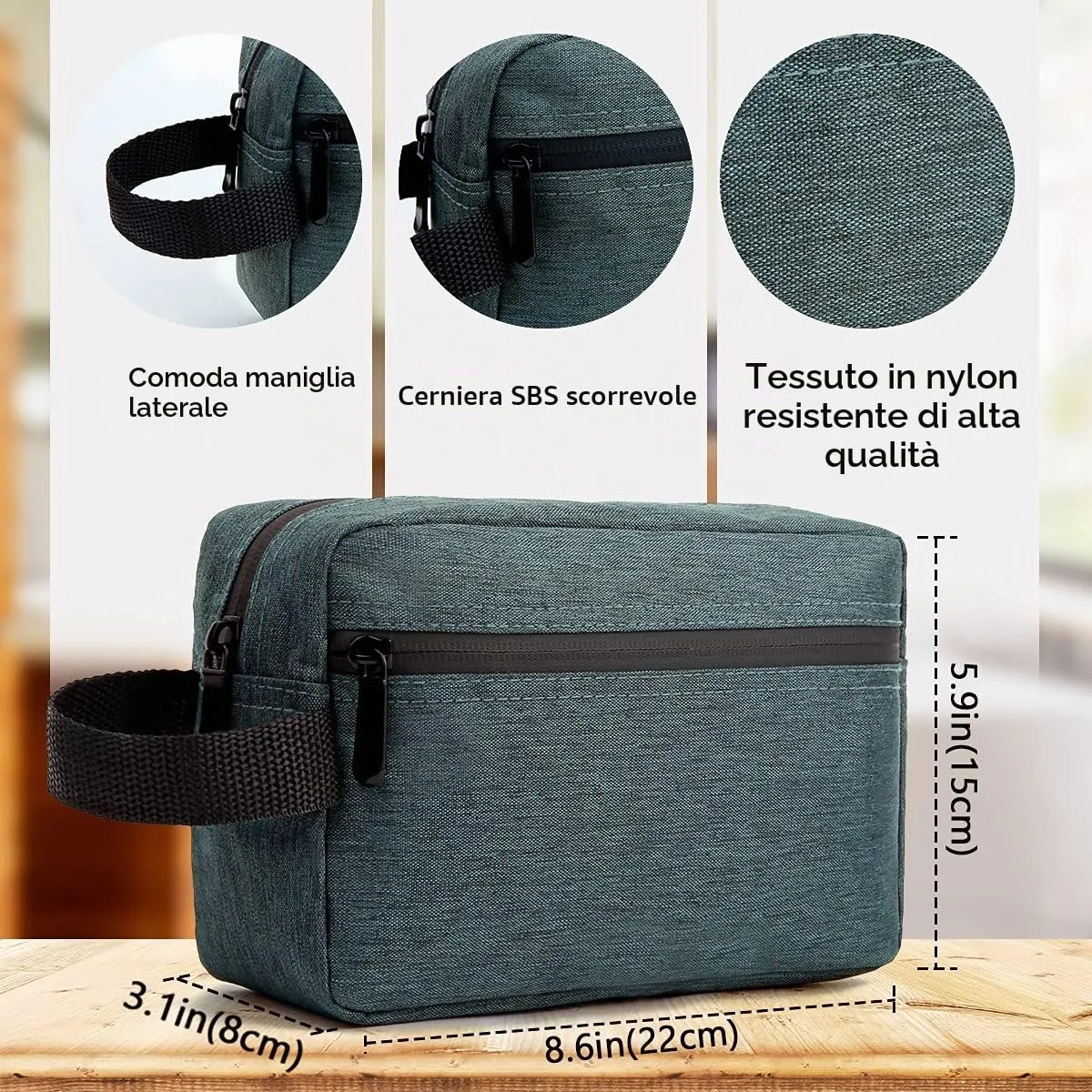 FUNSEED Beauty Case da Viaggio Impermeabile per Cosmetici e Articoli da Toeletta - immagine 5