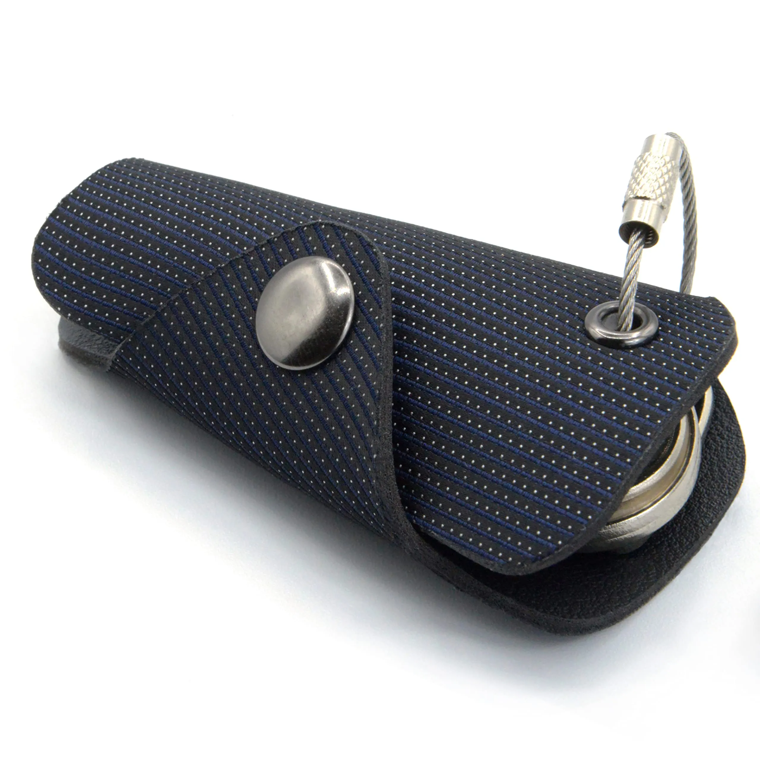 GUGGIARI Portachiavi in Pelle PU e Tessuto Jacquard - Pindot - immagine 1